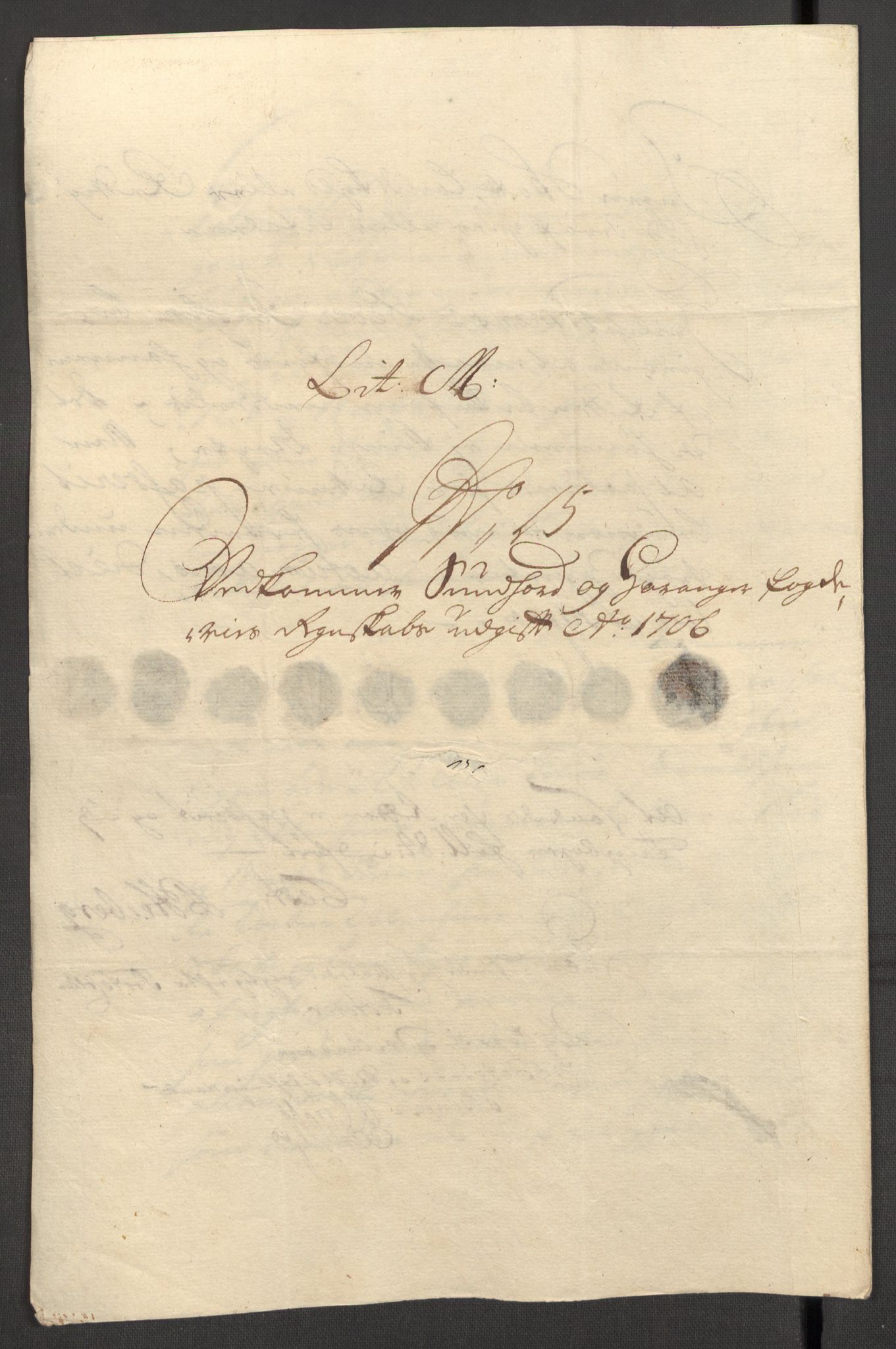 Rentekammeret inntil 1814, Reviderte regnskaper, Fogderegnskap, AV/RA-EA-4092/R48/L2984: Fogderegnskap Sunnhordland og Hardanger, 1706-1707, p. 230