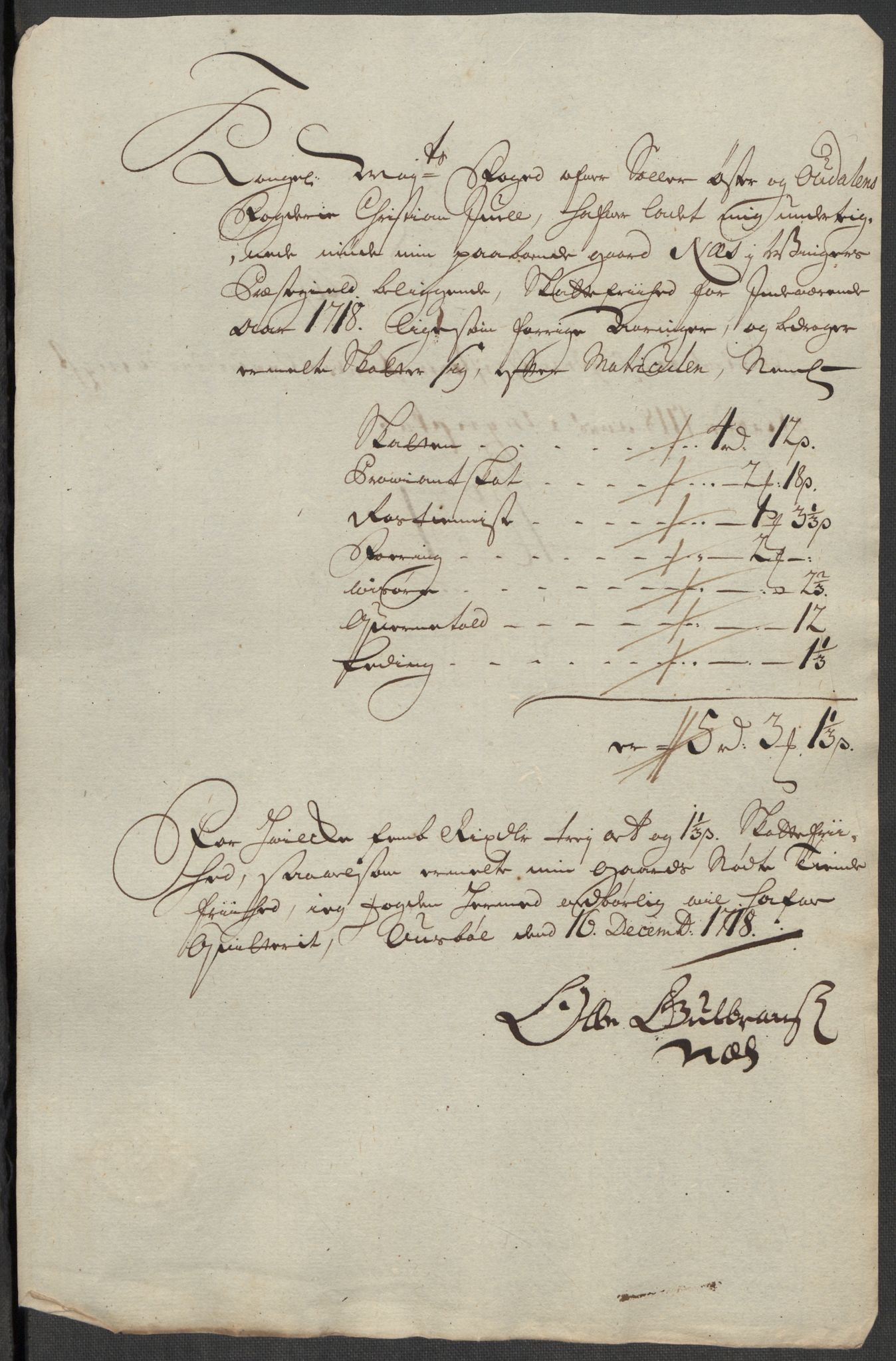 Rentekammeret inntil 1814, Reviderte regnskaper, Fogderegnskap, AV/RA-EA-4092/R13/L0857: Fogderegnskap Solør, Odal og Østerdal, 1718, p. 300