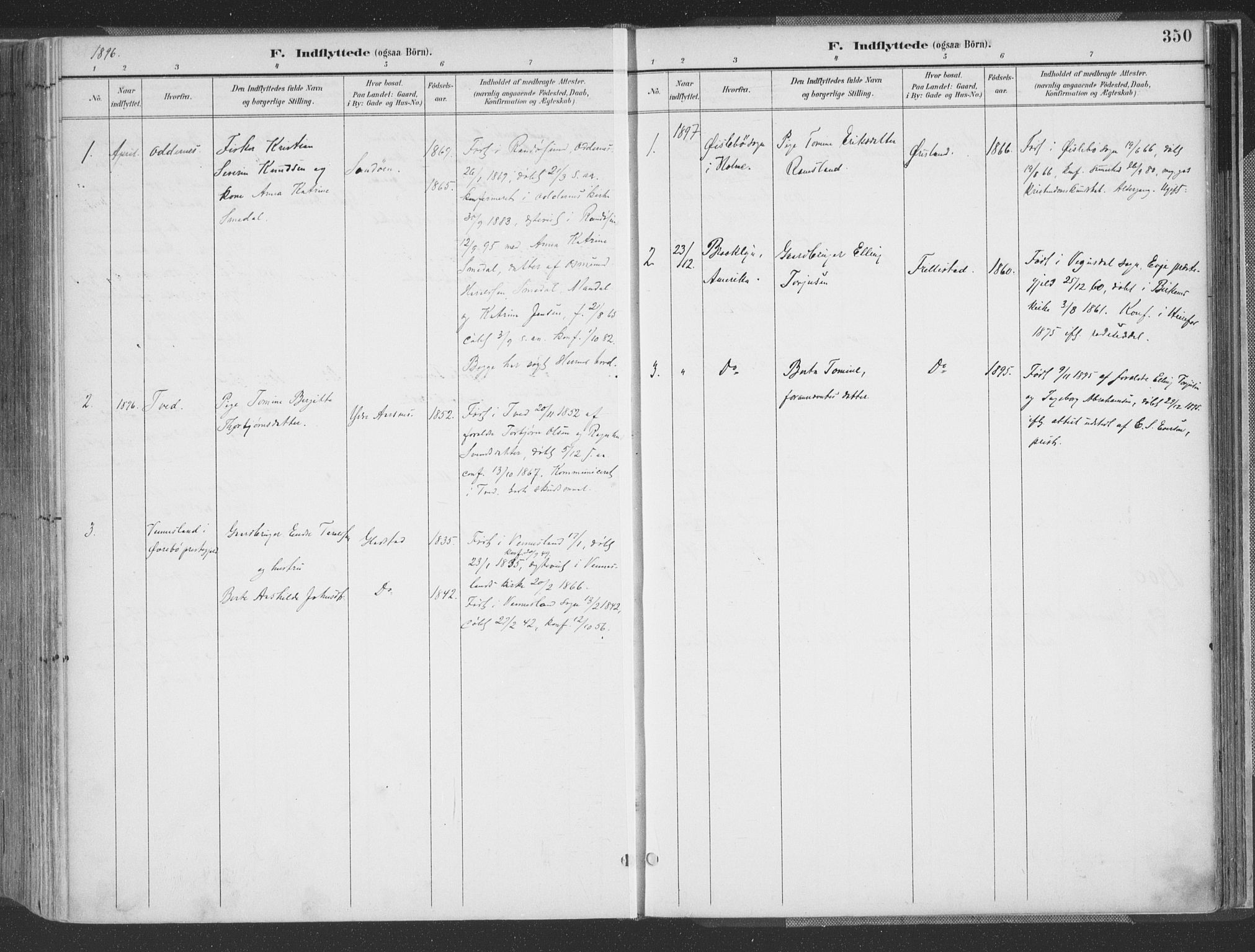 Høvåg sokneprestkontor, SAK/1111-0025/F/Fa/L0006: Parish register (official) no. A 6, 1894-1923, p. 350