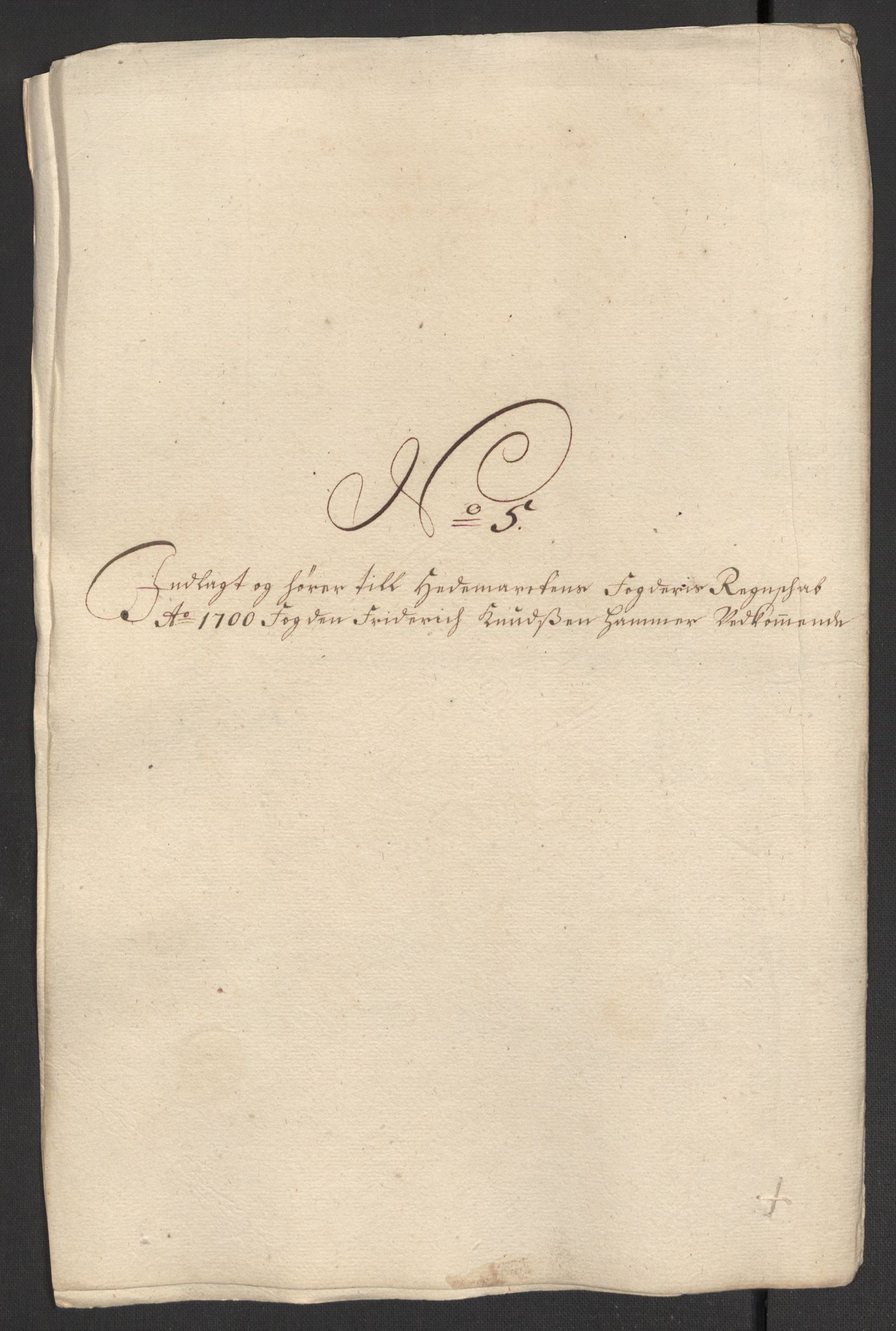 Rentekammeret inntil 1814, Reviderte regnskaper, Fogderegnskap, AV/RA-EA-4092/R16/L1039: Fogderegnskap Hedmark, 1700, p. 74