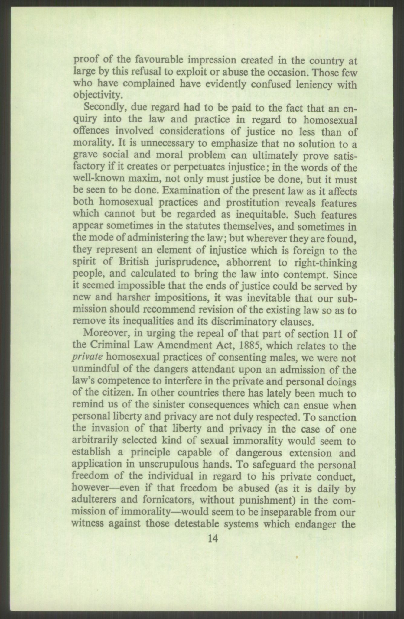 Justisdepartementet, Lovavdelingen, AV/RA-S-3212/D/De/L0029/0001: Straffeloven / Straffelovens revisjon: 5 - Ot. prp. nr.  41 - 1945: Homoseksualiet. 3 mapper, 1956-1970, p. 144