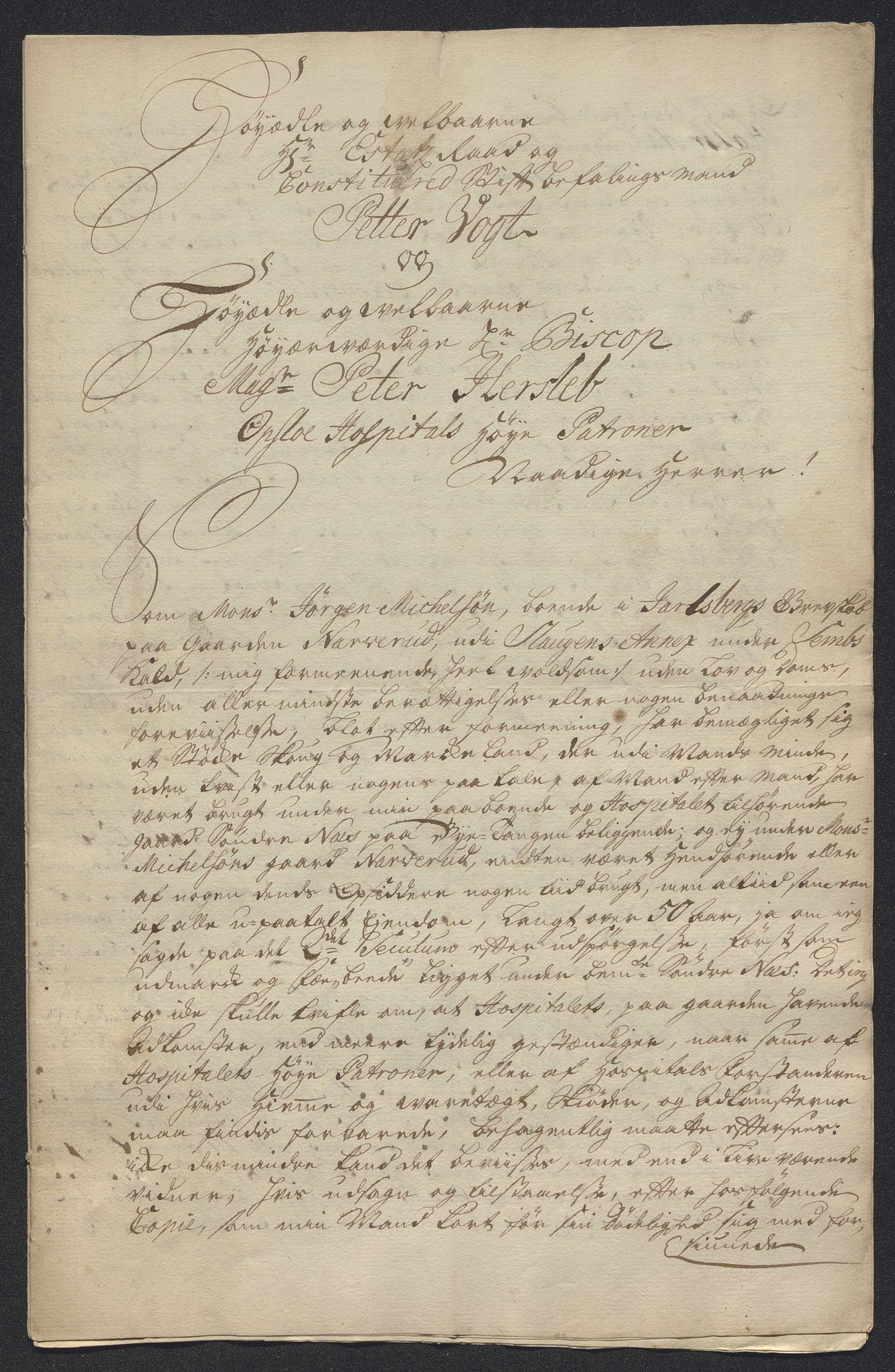 Oslo stiftsdireksjon, AV/SAO-A-11085/K/Kb/L0002/0013: Oslo Hospital / Hospitalsgods, 1690-1735, p. 9