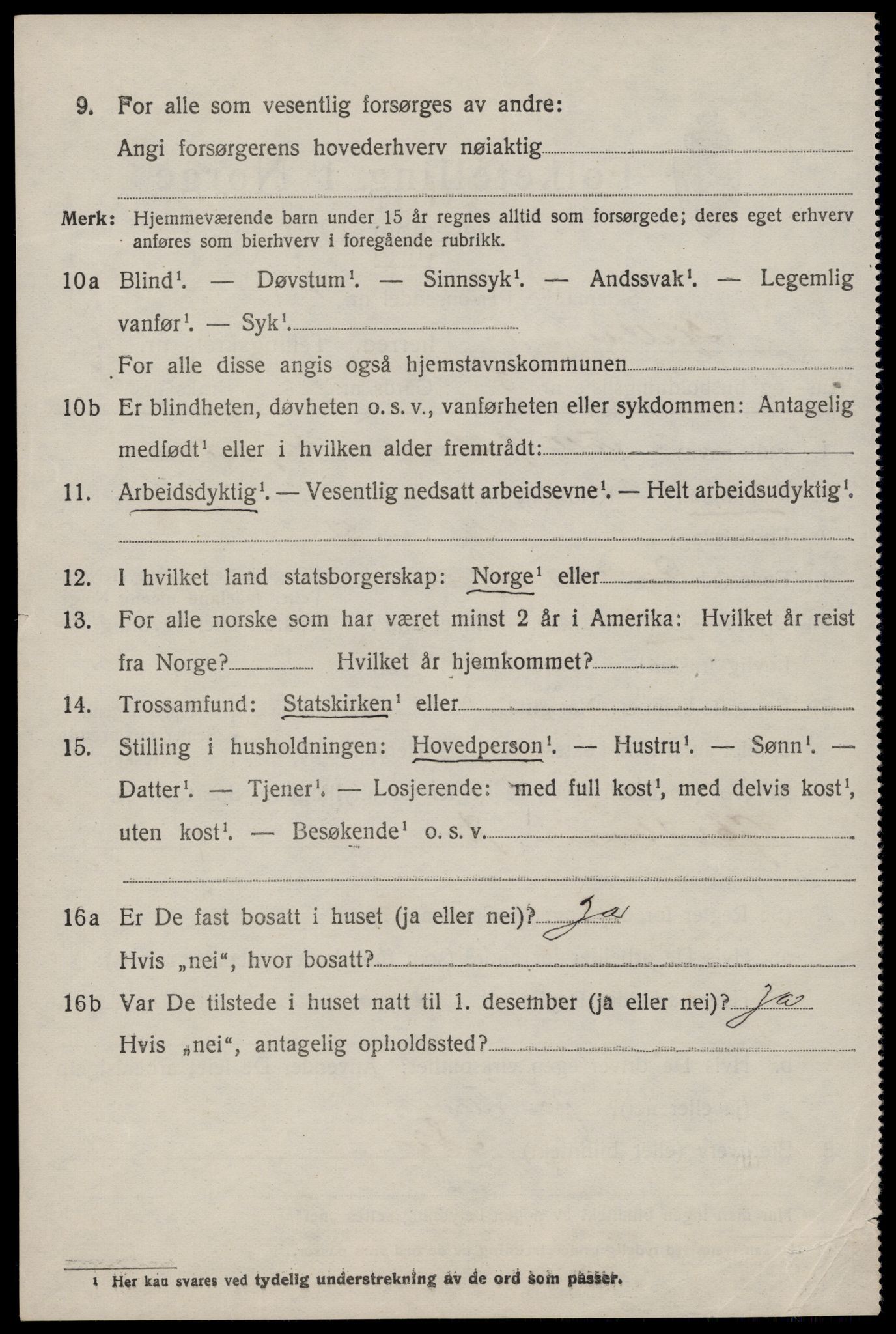 SAST, 1920 census for Helleland, 1920, p. 432