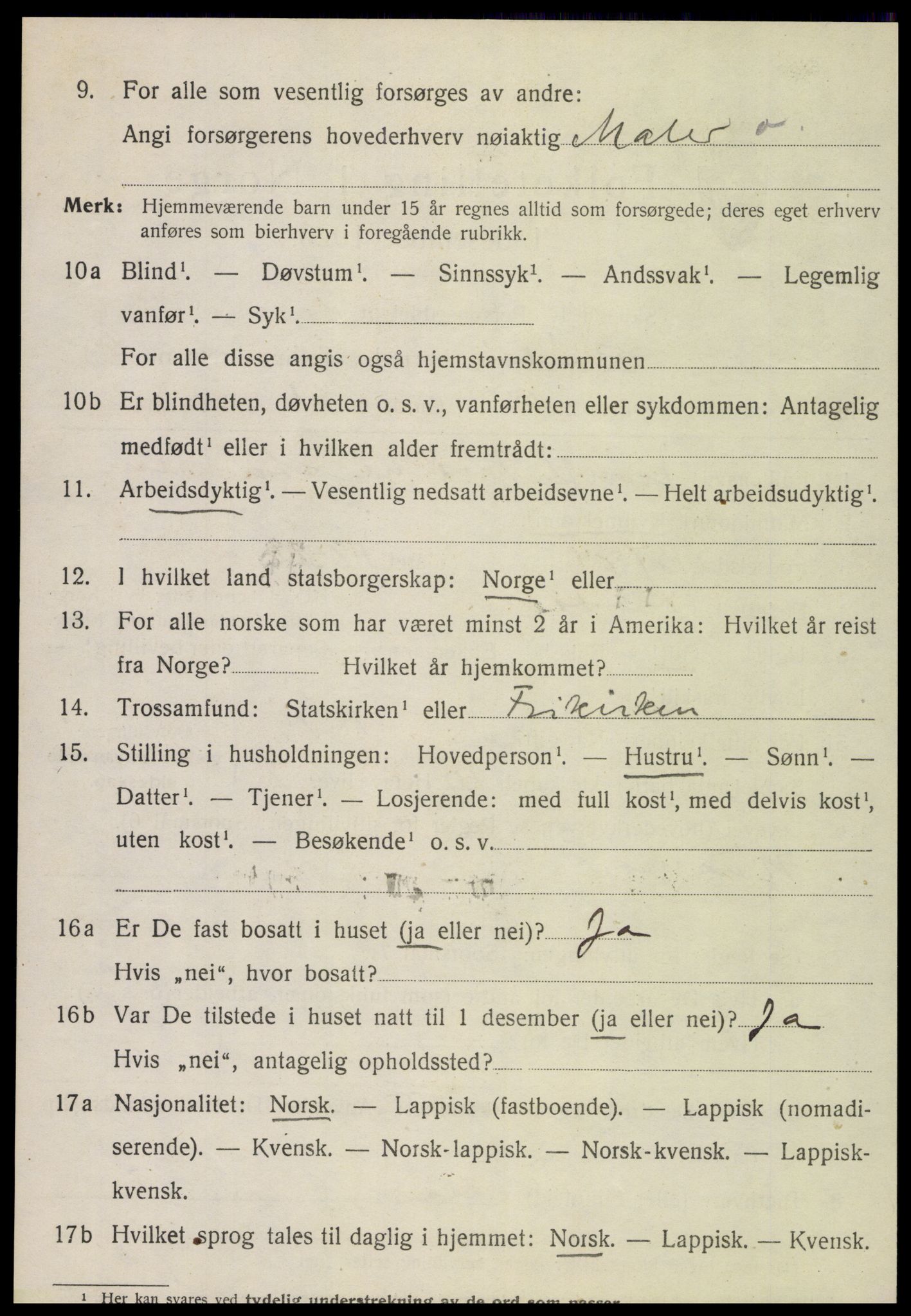 SAT, 1920 census for Rødøy, 1920, p. 5059