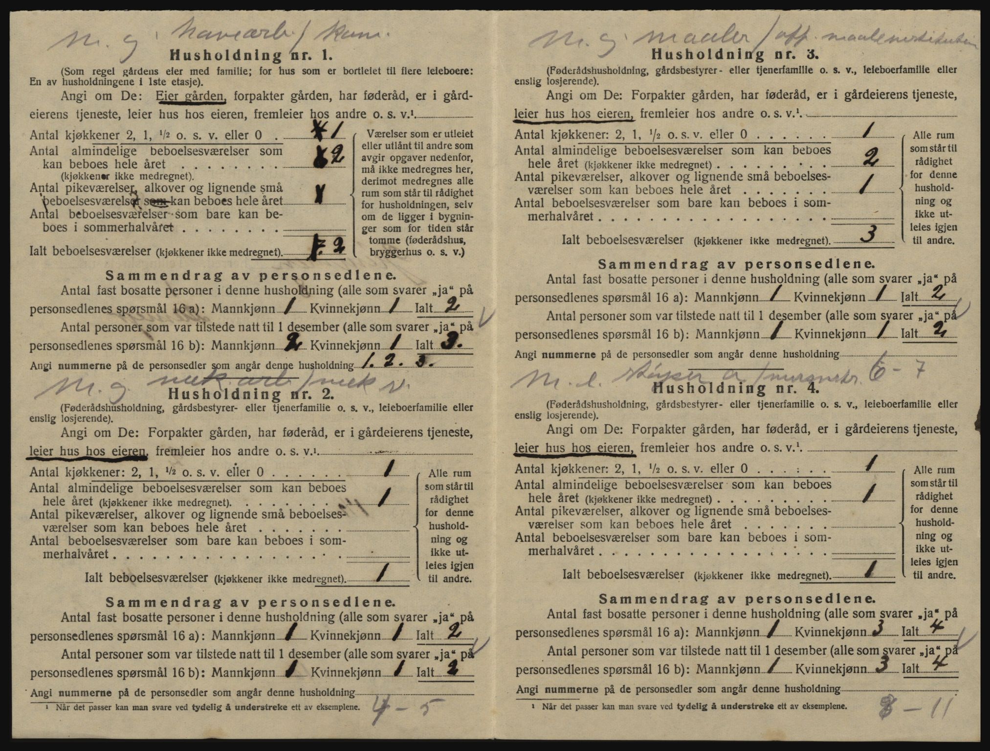 SAO, 1920 census for Glemmen, 1920, p. 1474