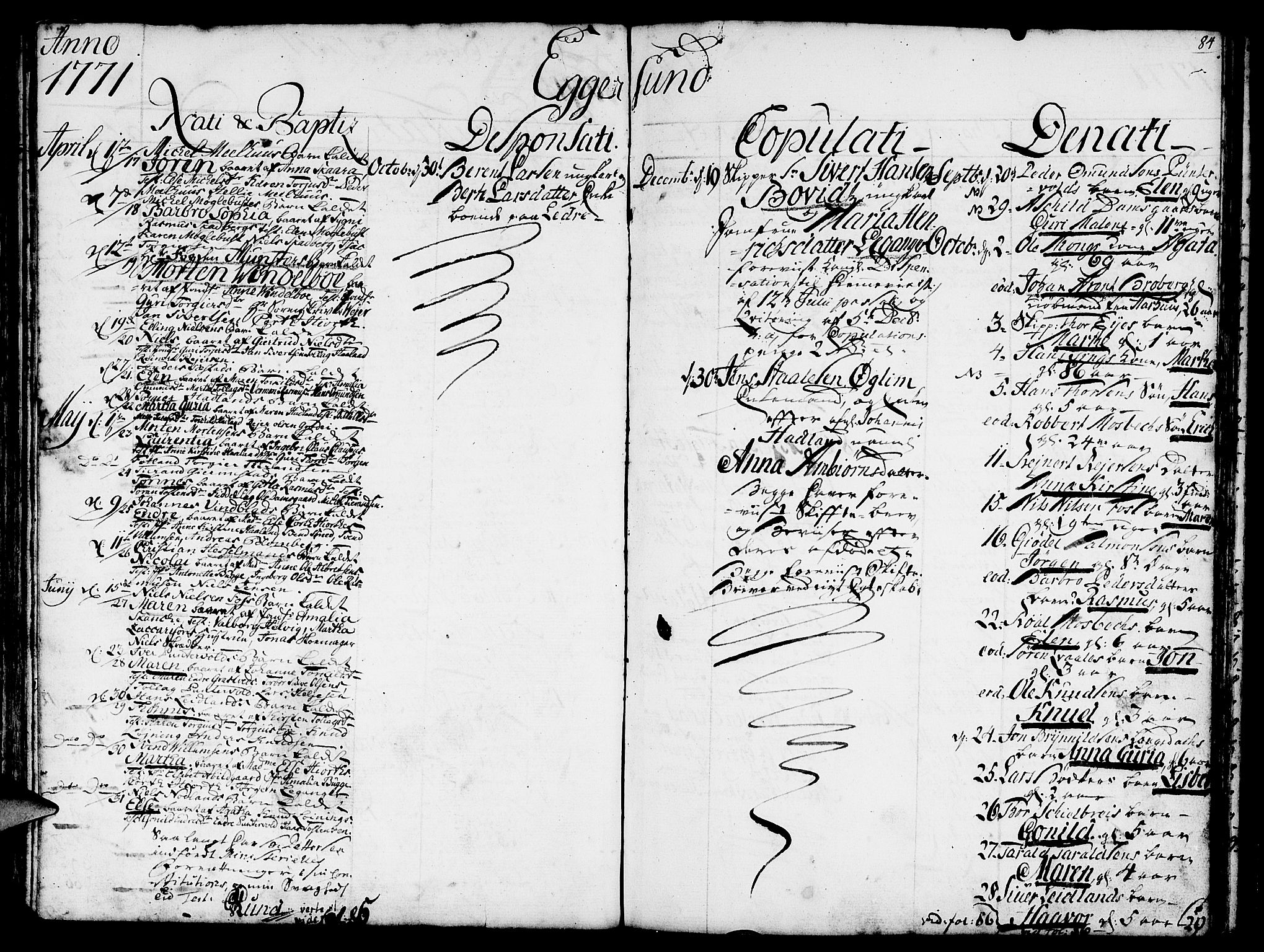 Eigersund sokneprestkontor, SAST/A-101807/S08/L0003: Parish register (official) no. A 3, 1758-1775, p. 84