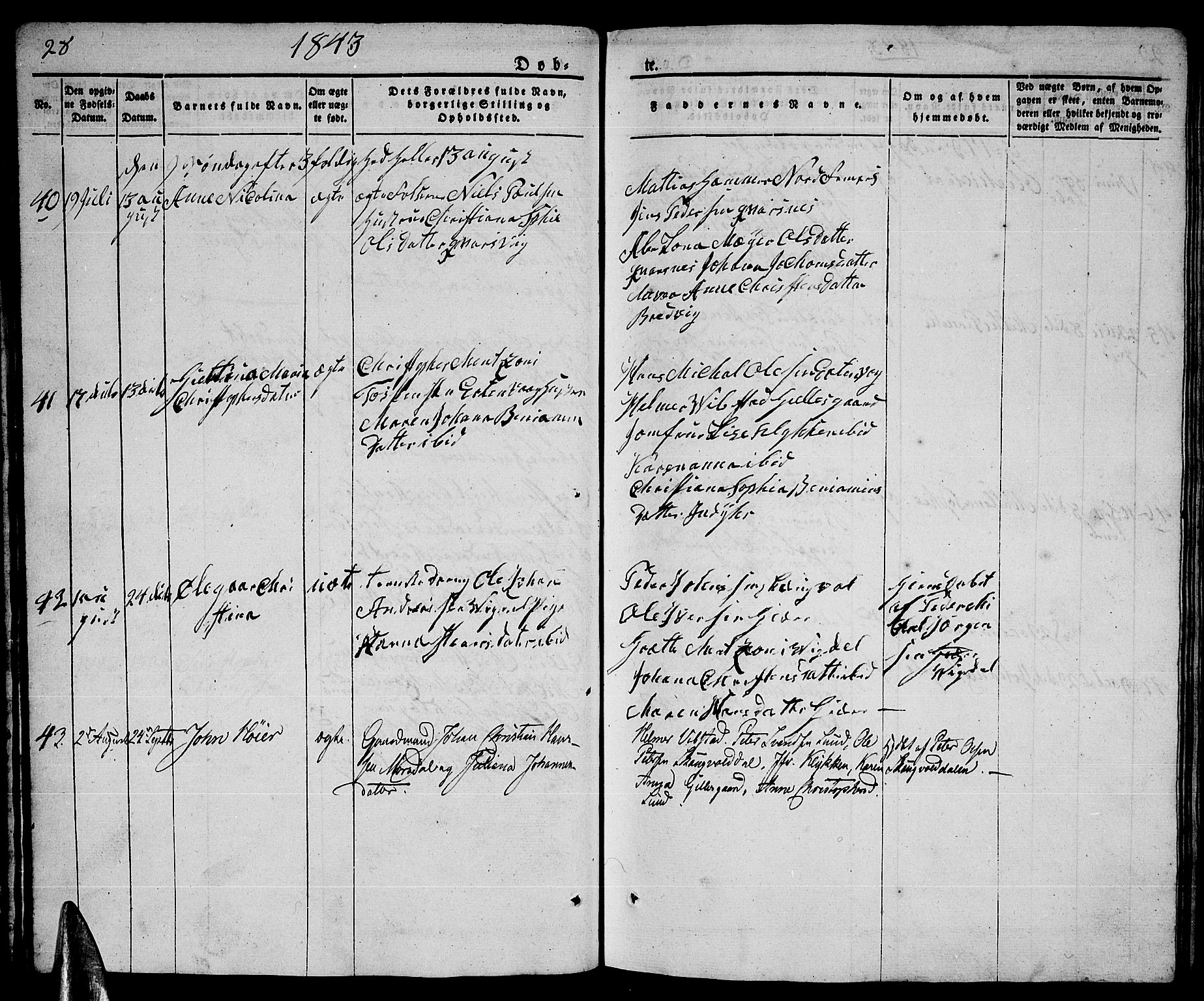 Ministerialprotokoller, klokkerbøker og fødselsregistre - Nordland, AV/SAT-A-1459/805/L0106: Parish register (copy) no. 805C02, 1841-1861, p. 28