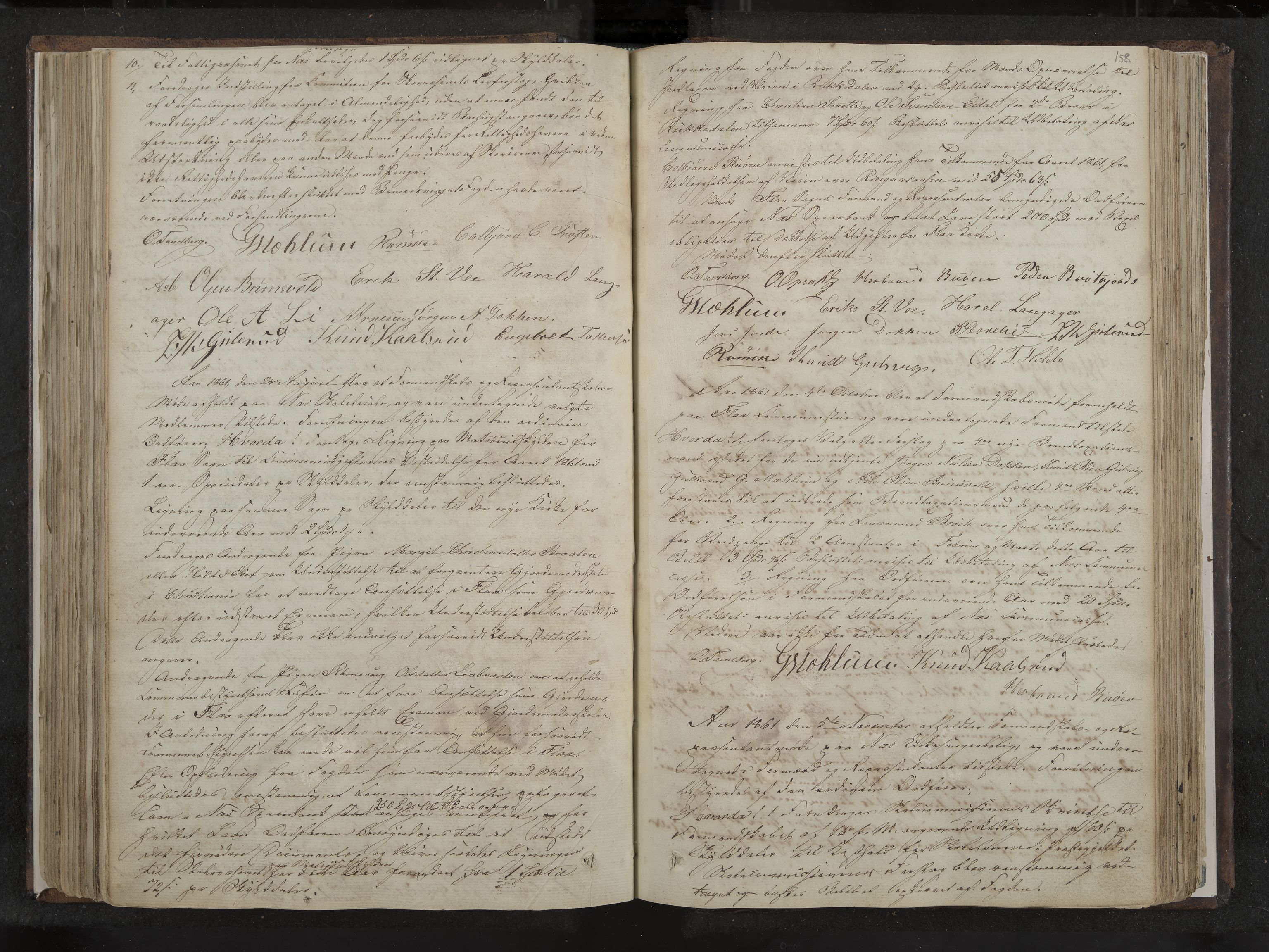 Nes formannskap og sentraladministrasjon, IKAK/0616021-1/A/Aa/L0001: Møtebok med register, 1838-1875, p. 158