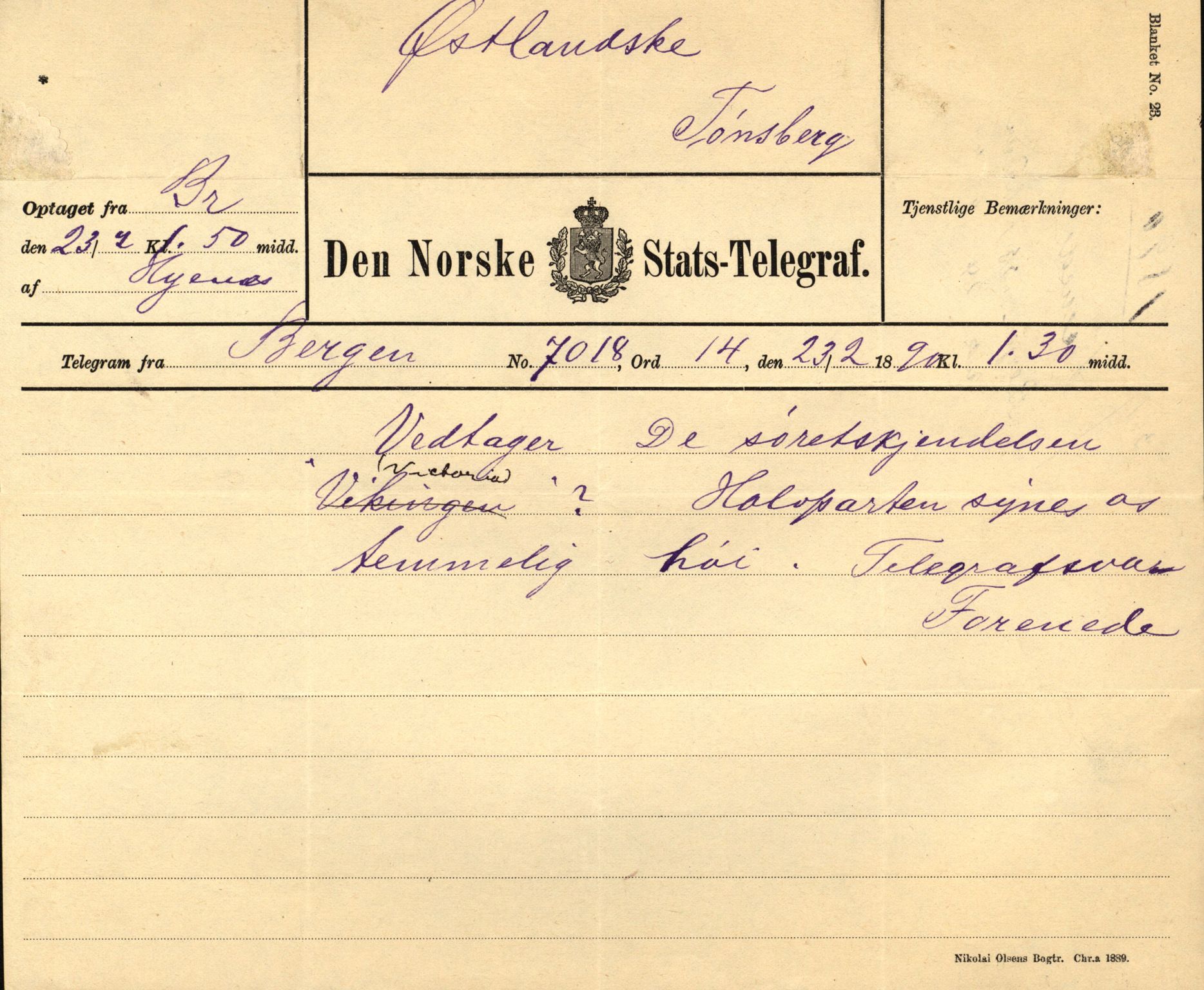 Pa 63 - Østlandske skibsassuranceforening, VEMU/A-1079/G/Ga/L0025/0002: Havaridokumenter / Victoria, St. Petersburg, Windsor, 1890, p. 31