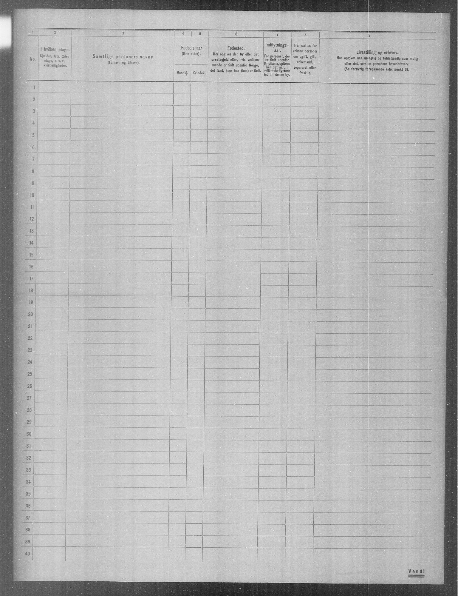 OBA, Municipal Census 1904 for Kristiania, 1904, p. 457