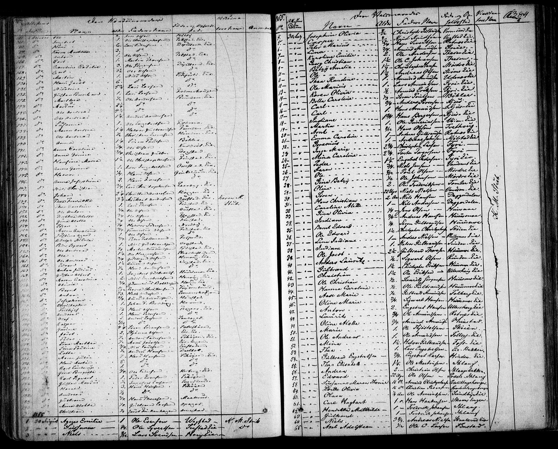 Nes prestekontor Kirkebøker, AV/SAO-A-10410/F/Fa/L0007: Parish register (official) no. I 7, 1846-1858, p. 384