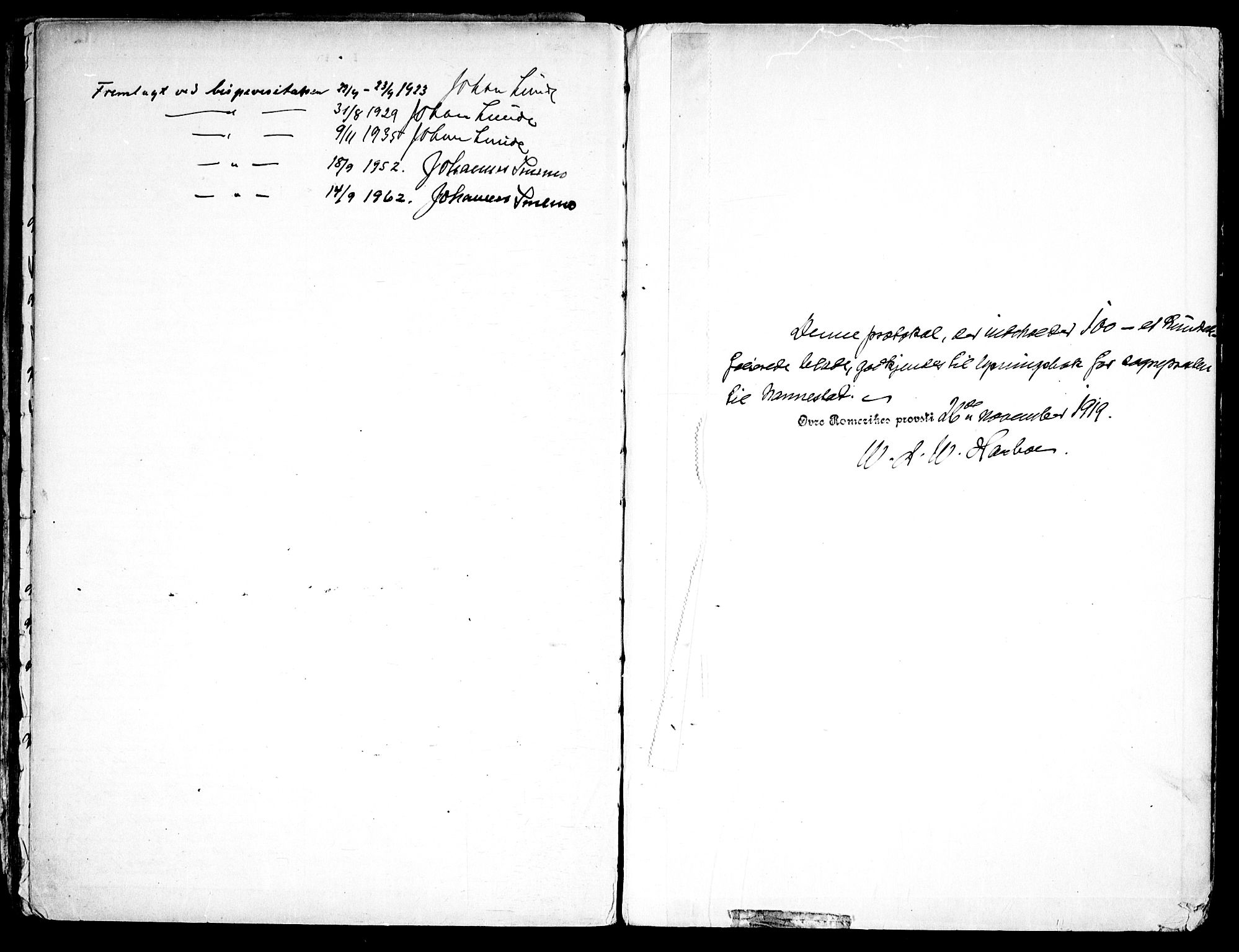 Nannestad prestekontor Kirkebøker, SAO/A-10414a/H/Ha/L0003: Banns register no. I 3, 1919-1958