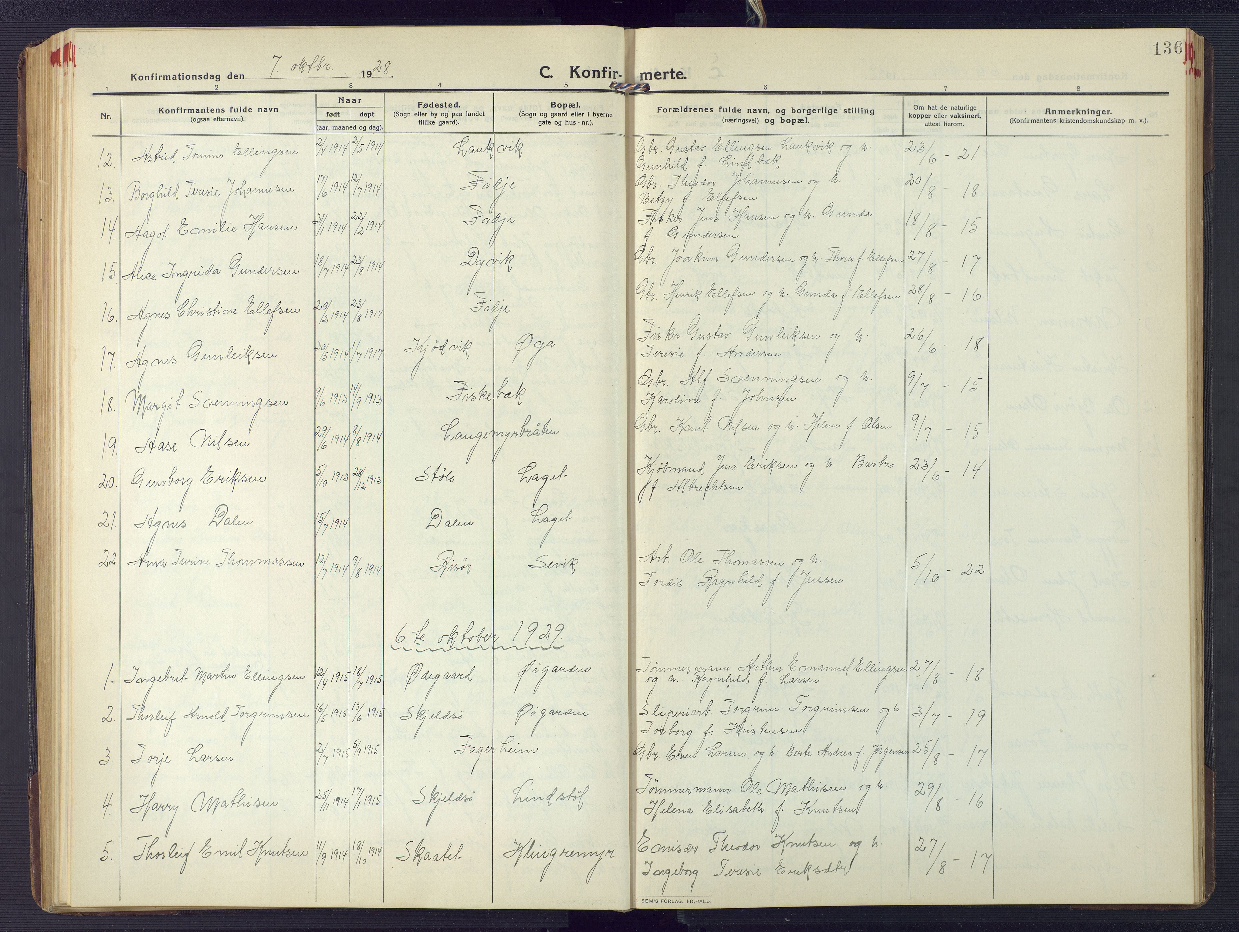 Søndeled sokneprestkontor, SAK/1111-0038/F/Fb/L0006: Parish register (copy) no. B 7, 1912-1947, p. 136