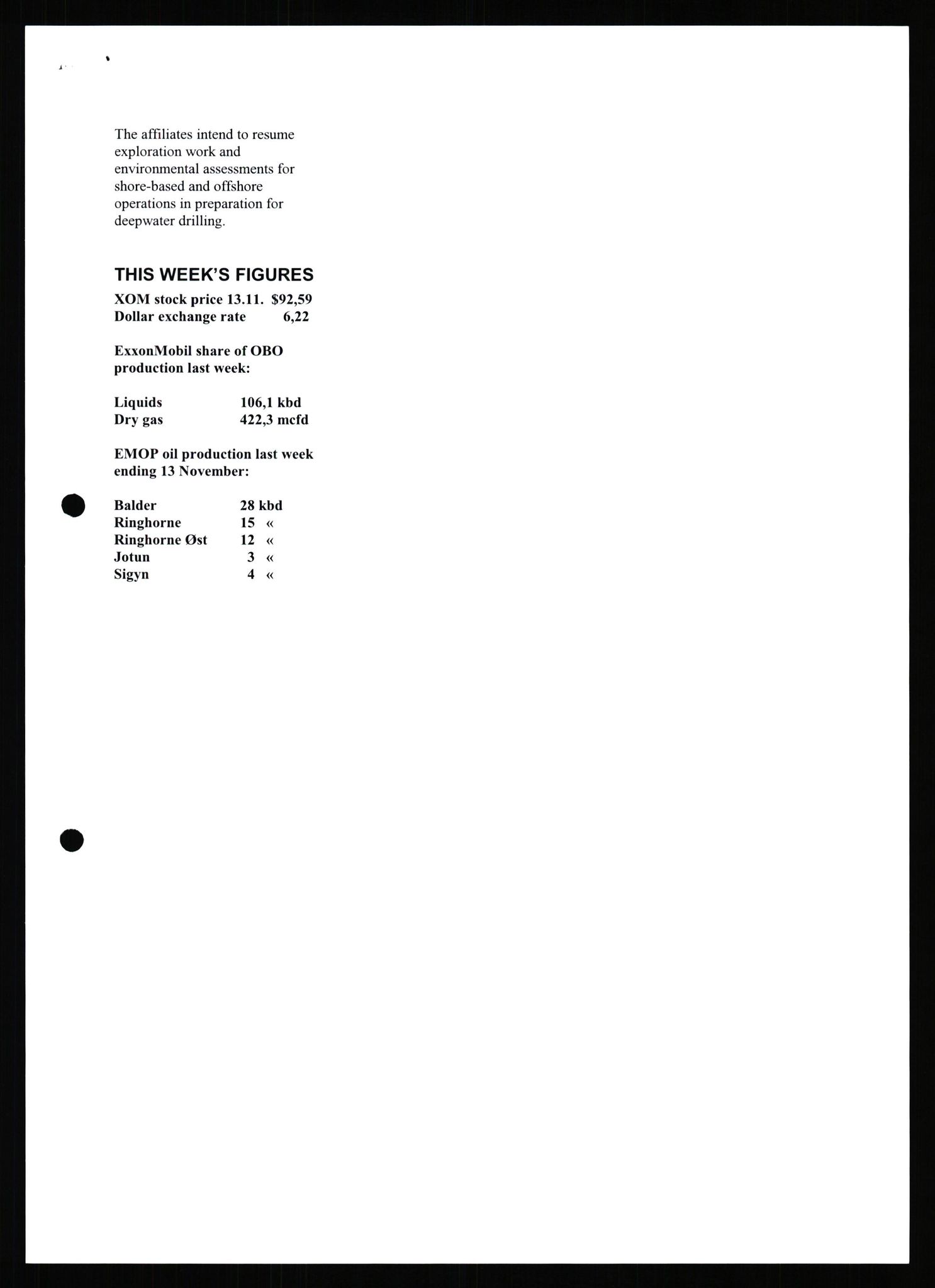 Pa 0982 - Esso Norge A/S, AV/SAST-A-100448/X/Xd/L0008: Ukenytt, 2013-2016