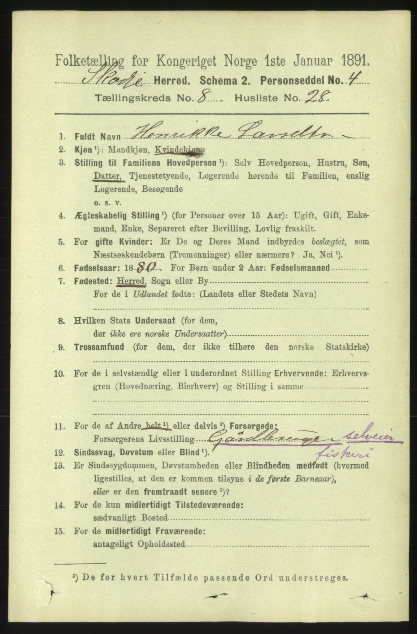 RA, 1891 census for 1529 Skodje, 1891, p. 1837