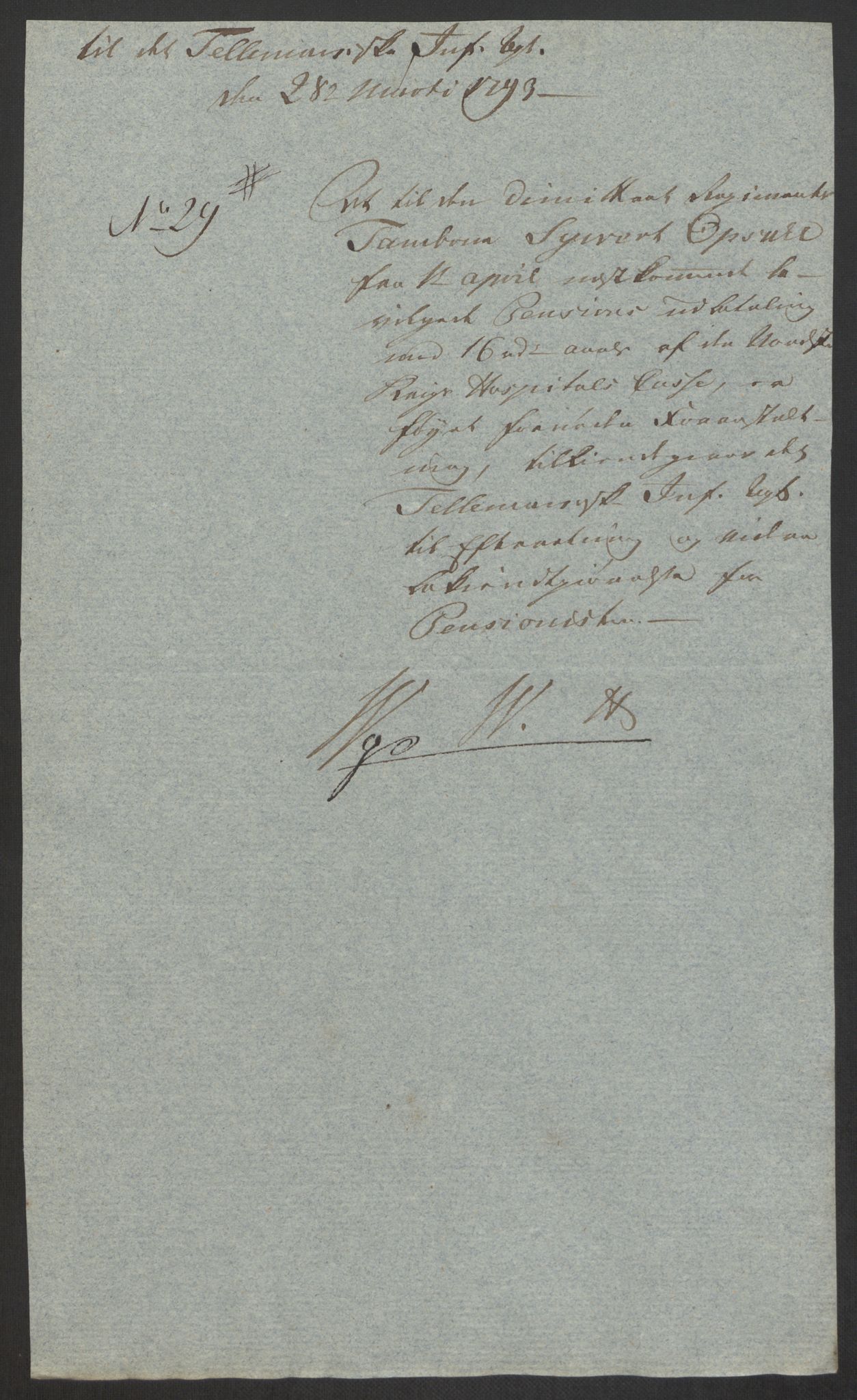 Forsvaret, Den norske kvesthuskasse/krigshospitalkasse, AV/RA-RAFA-1887/F/Fa/L0008: Konsepter, 1790-1793, p. 1055