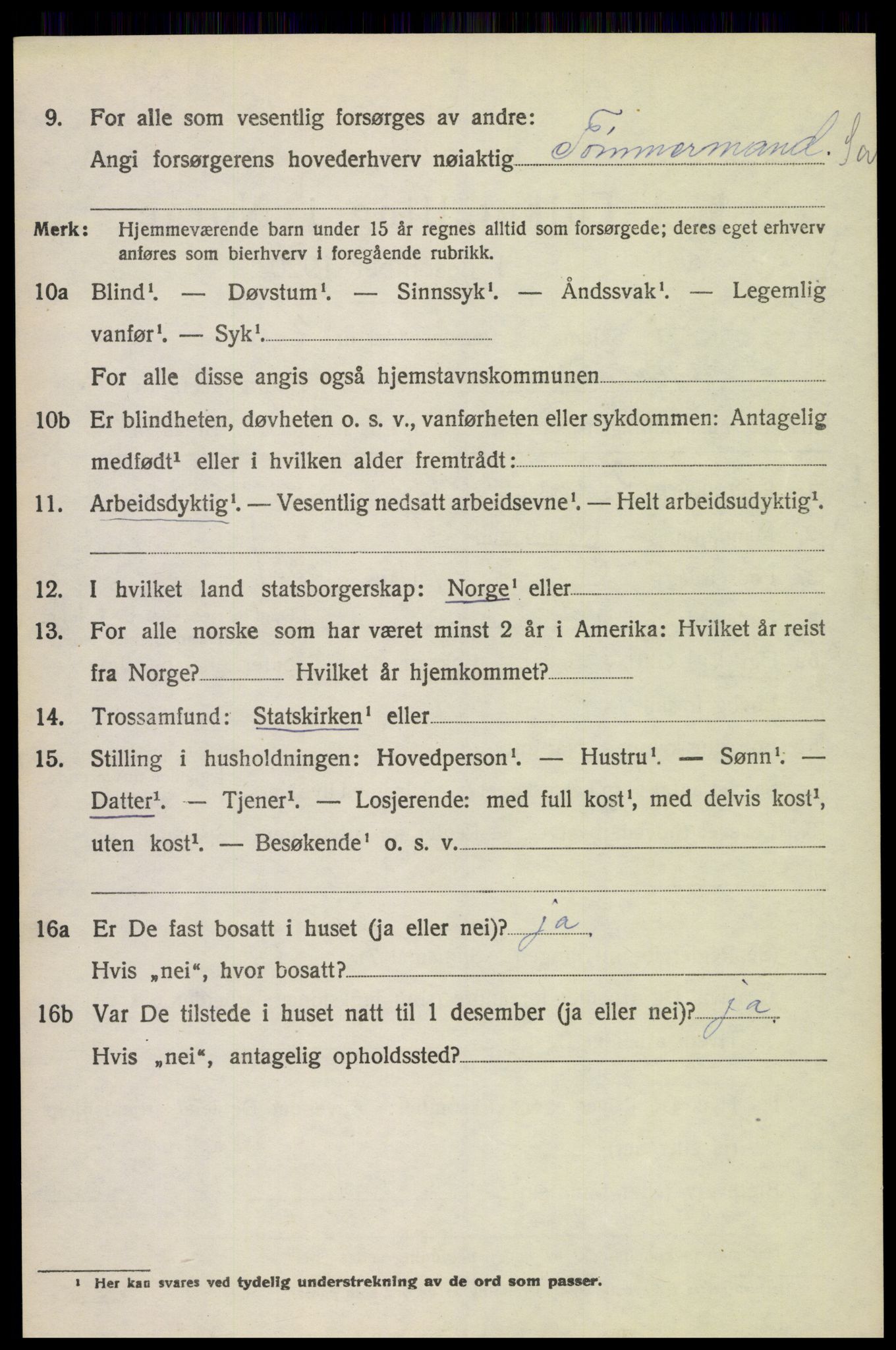 SAH, 1920 census for Fåberg, 1920, p. 2251