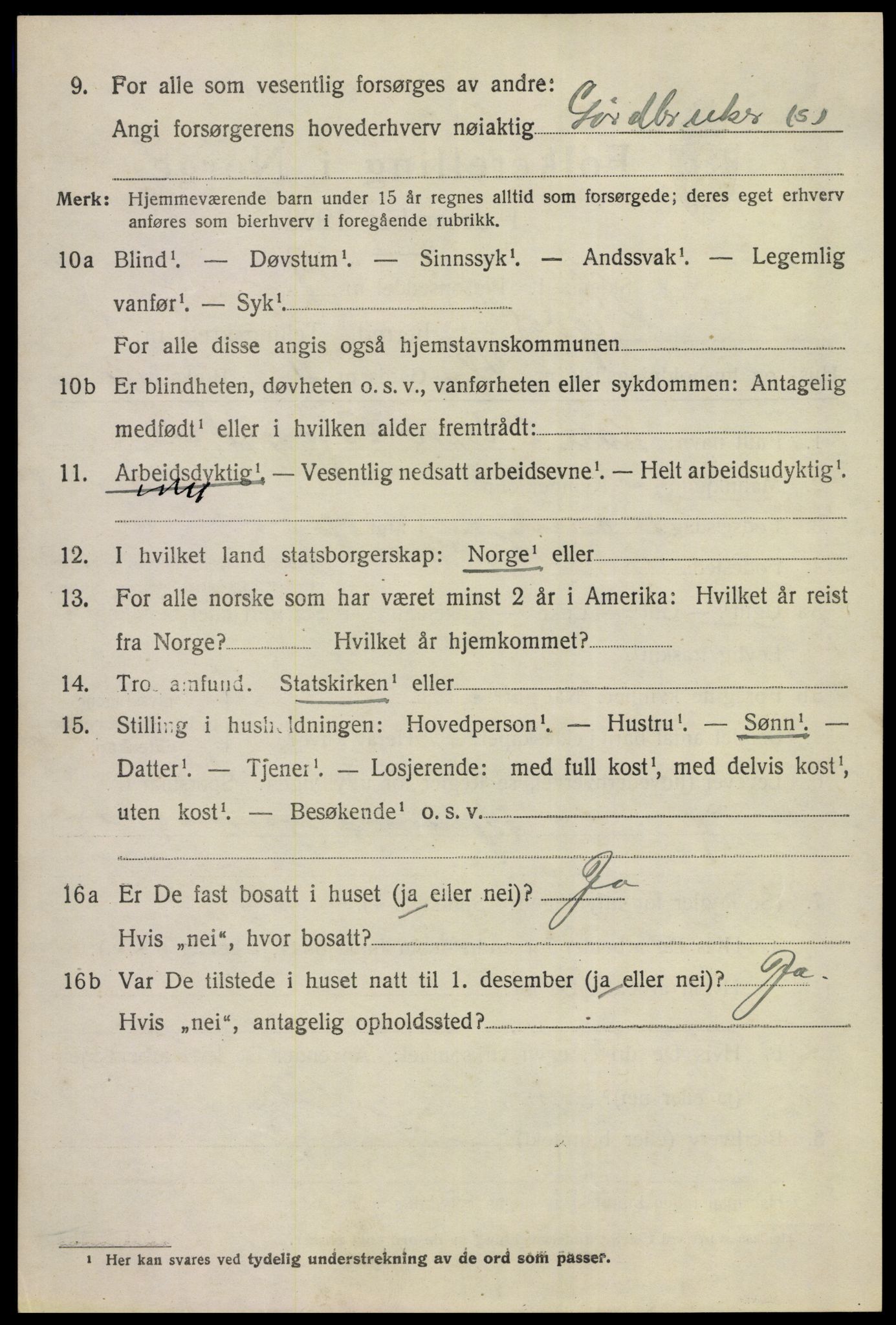 SAKO, 1920 census for Sigdal, 1920, p. 1919