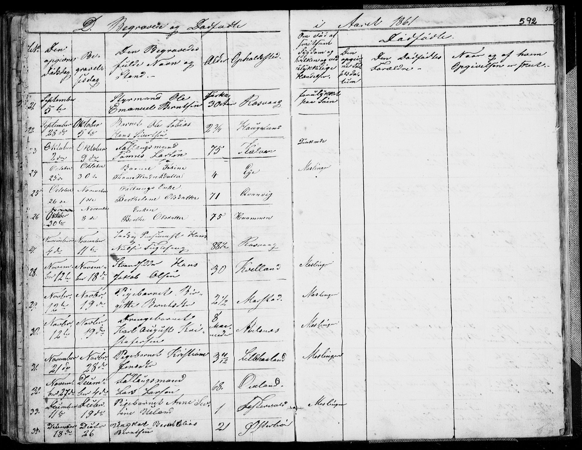 Flekkefjord sokneprestkontor, AV/SAK-1111-0012/F/Fb/Fbb/L0002: Parish register (copy) no. B 2b, 1831-1866, p. 592