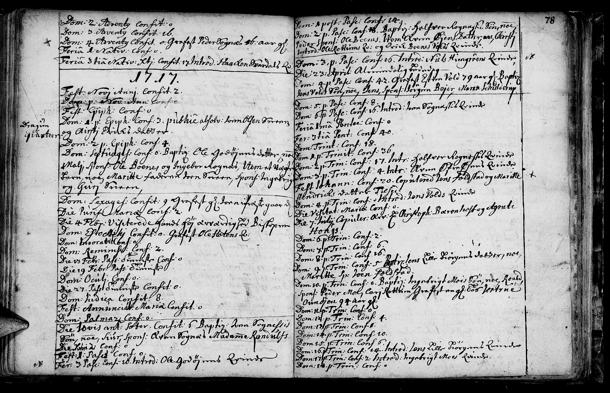 Ministerialprotokoller, klokkerbøker og fødselsregistre - Sør-Trøndelag, SAT/A-1456/687/L0990: Parish register (official) no. 687A01, 1690-1746, p. 78