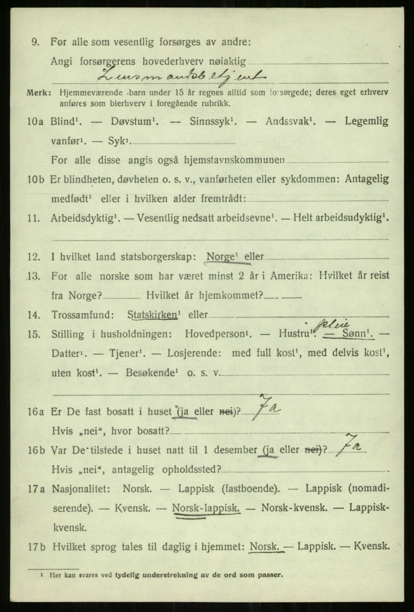 SATØ, 1920 census for Helgøy, 1920, p. 1386