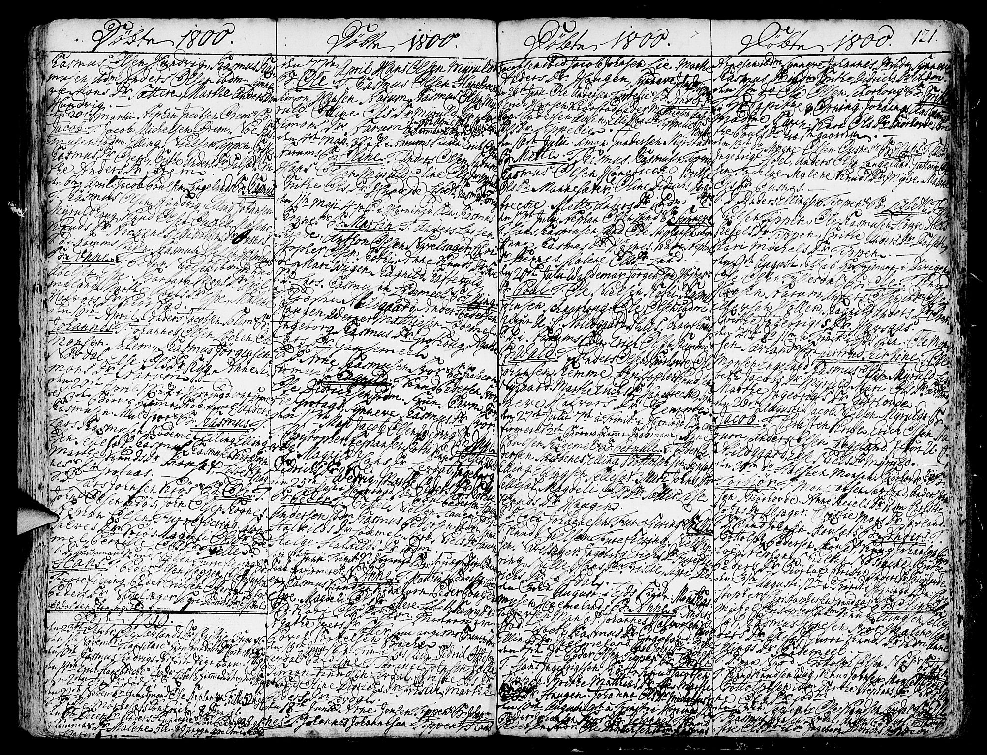 Eid sokneprestembete, AV/SAB-A-82301/H/Haa/Haaa/L0003: Parish register (official) no. A 3, 1770-1805, p. 121