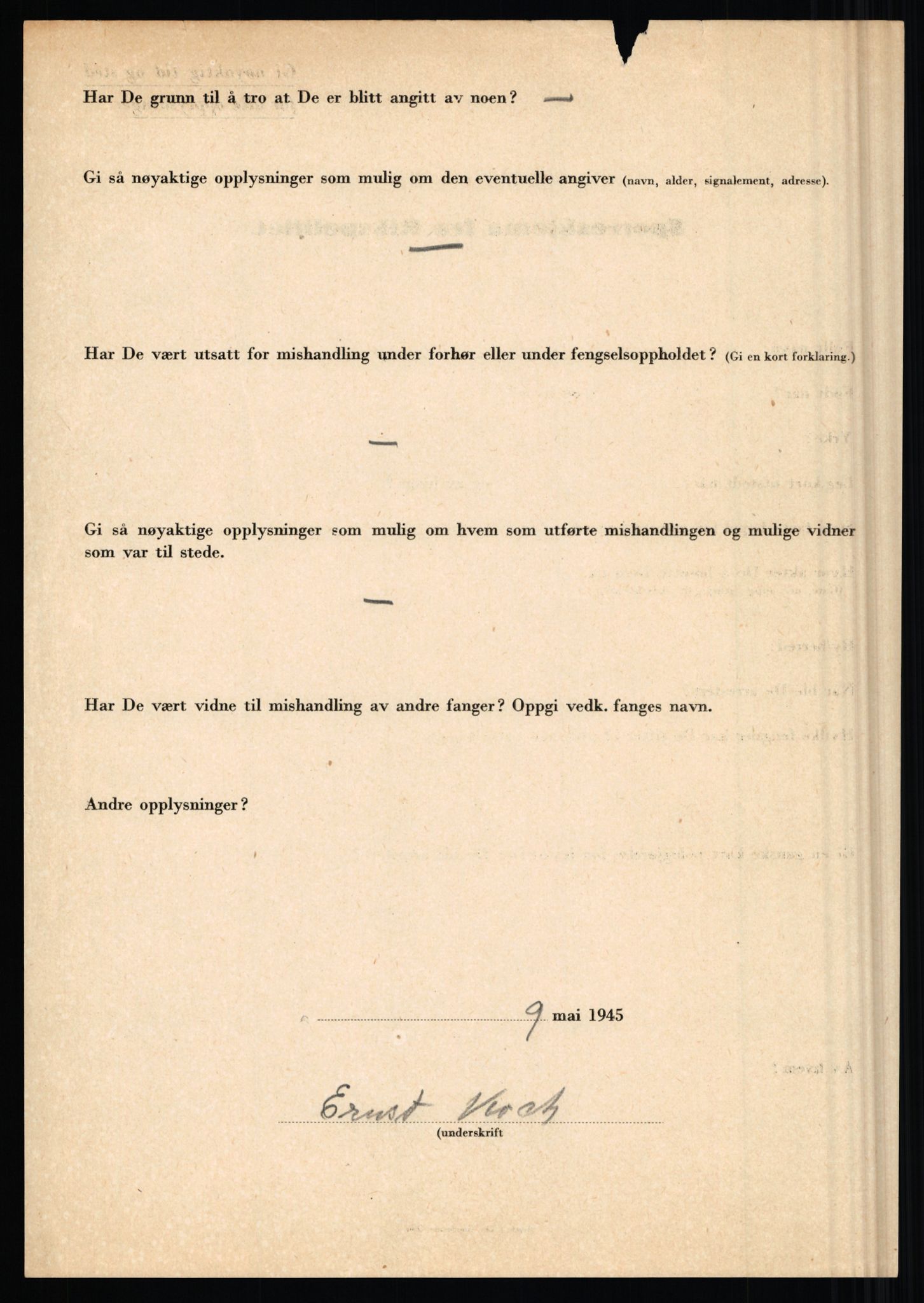 Rikspolitisjefen, AV/RA-S-1560/L/L0009: Karlsen, Aksel Emanuel - Kristiansen, Øivind Vetre, 1940-1945, p. 684