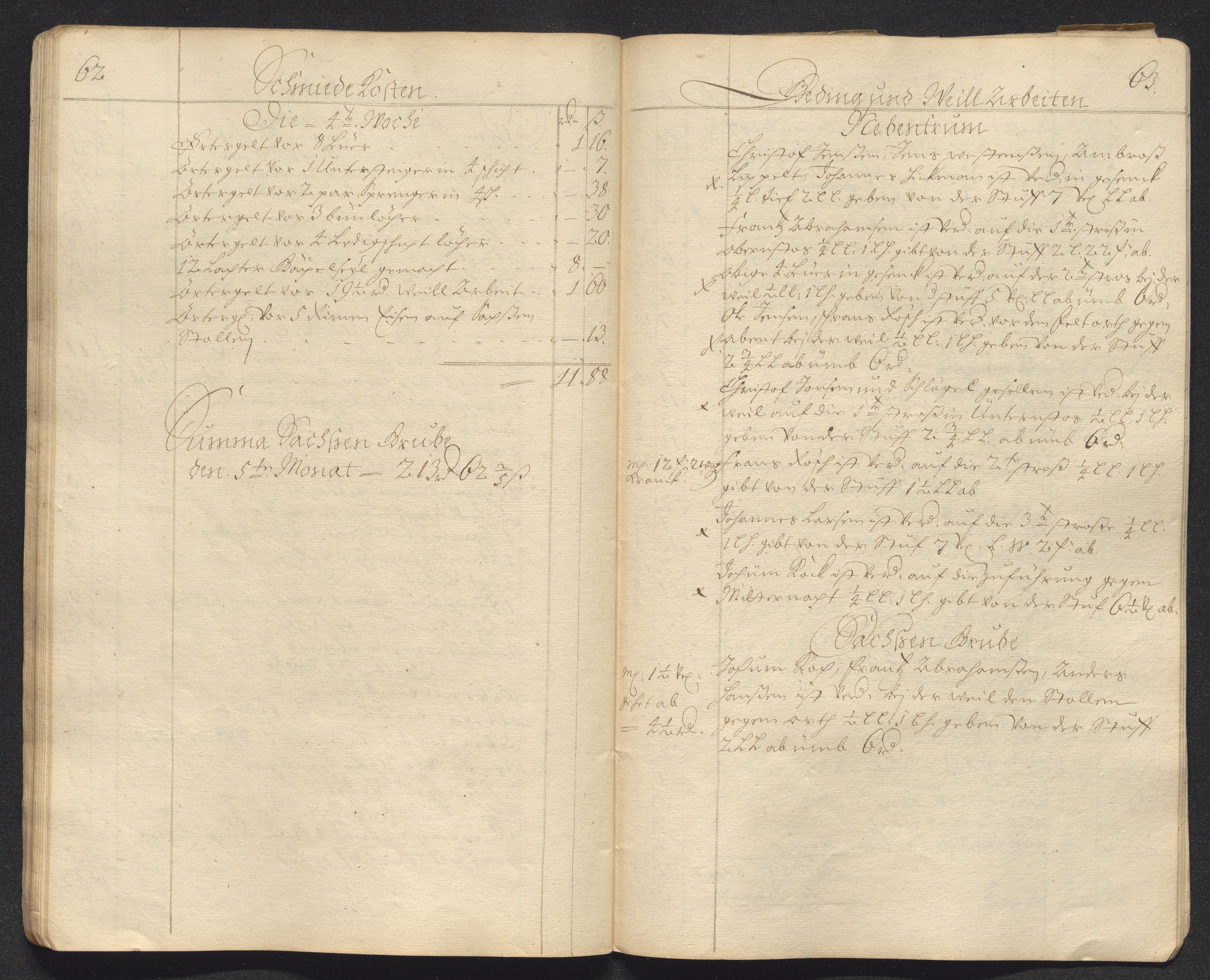 Kongsberg Sølvverk 1623-1816, AV/SAKO-EA-3135/001/D/Dc/Dcd/L0092: Utgiftsregnskap for gruver m.m., 1707, p. 204
