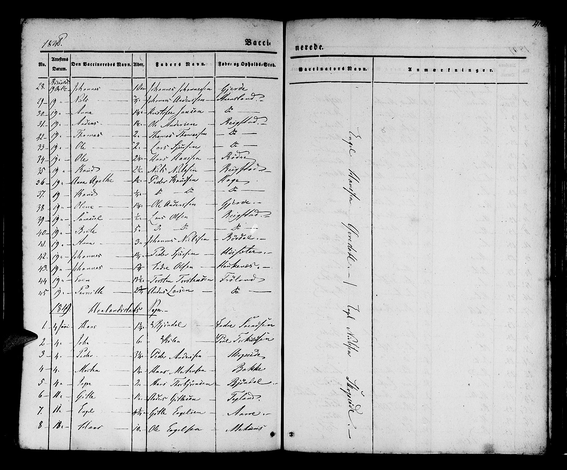 Os sokneprestembete, SAB/A-99929: Parish register (official) no. A 15, 1839-1851, p. 416