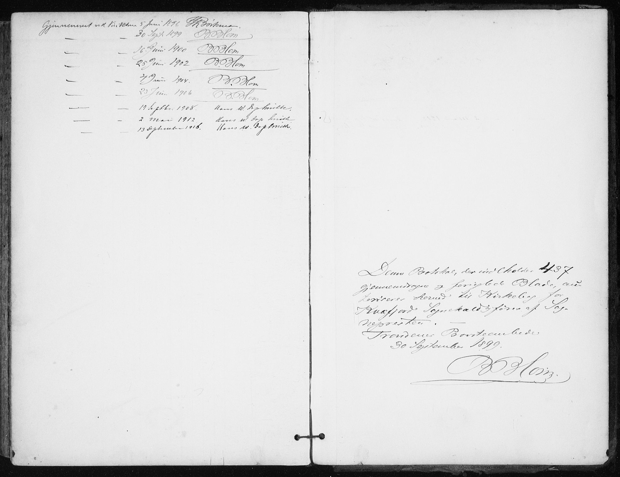 Kvæfjord sokneprestkontor, SATØ/S-1323/G/Ga/Gaa/L0006kirke: Parish register (official) no. 6, 1895-1914