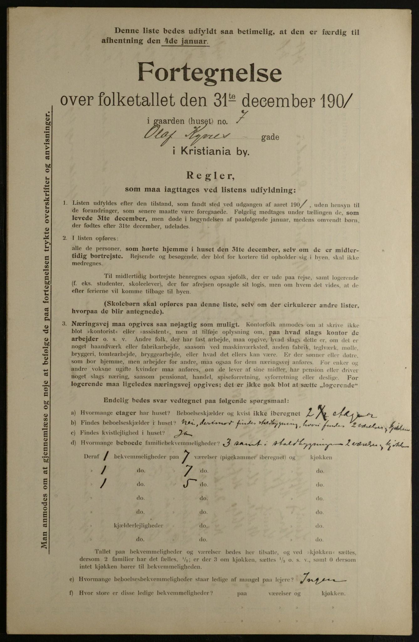 OBA, Municipal Census 1901 for Kristiania, 1901, p. 11542