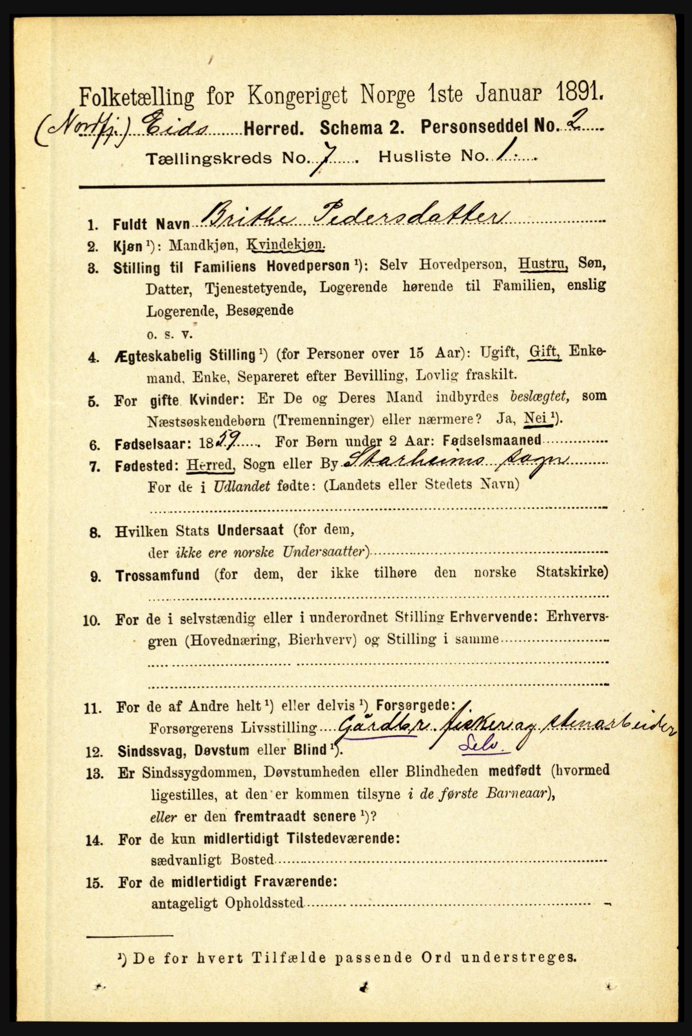 RA, 1891 census for 1443 Eid, 1891, p. 1785