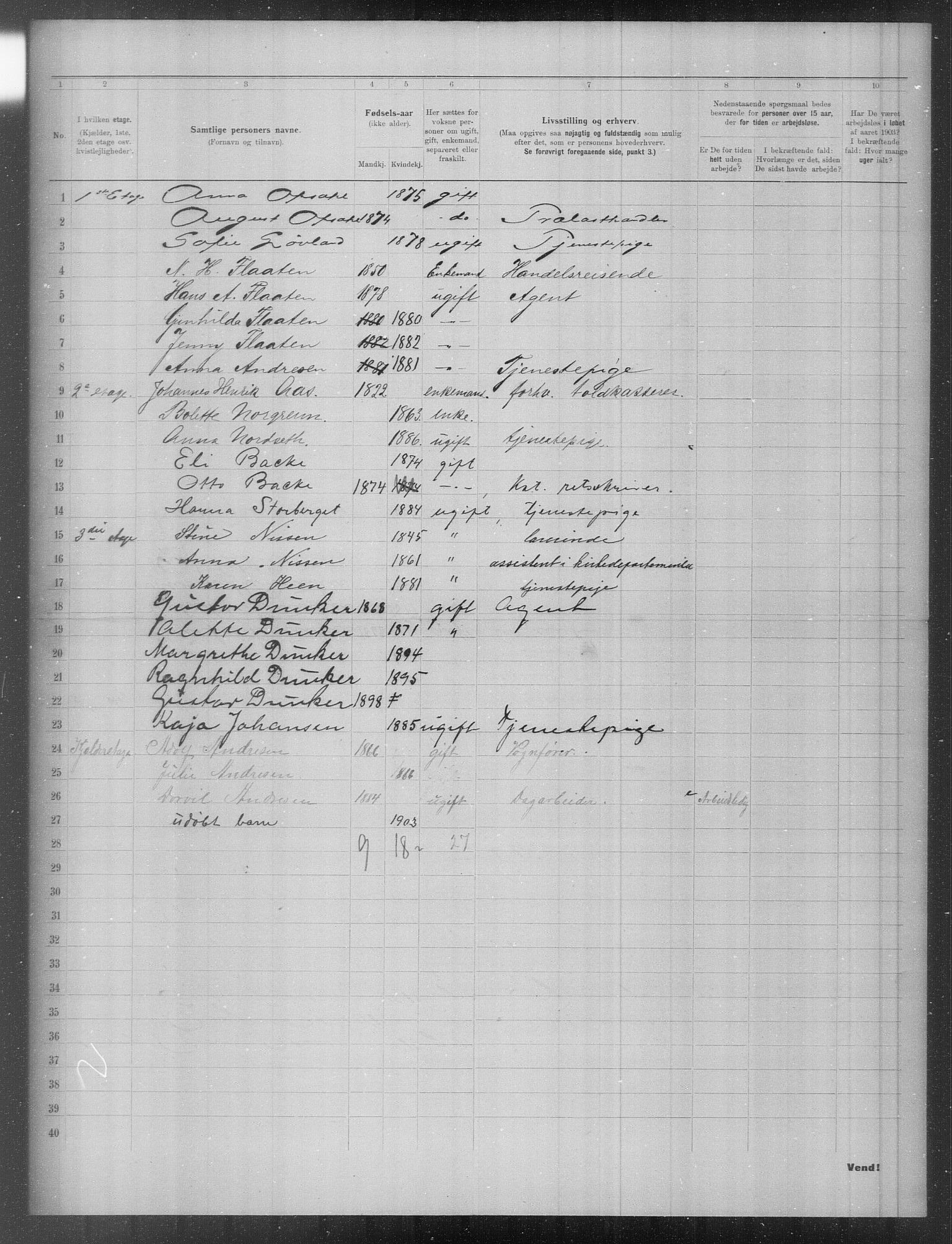 OBA, Municipal Census 1903 for Kristiania, 1903, p. 10796