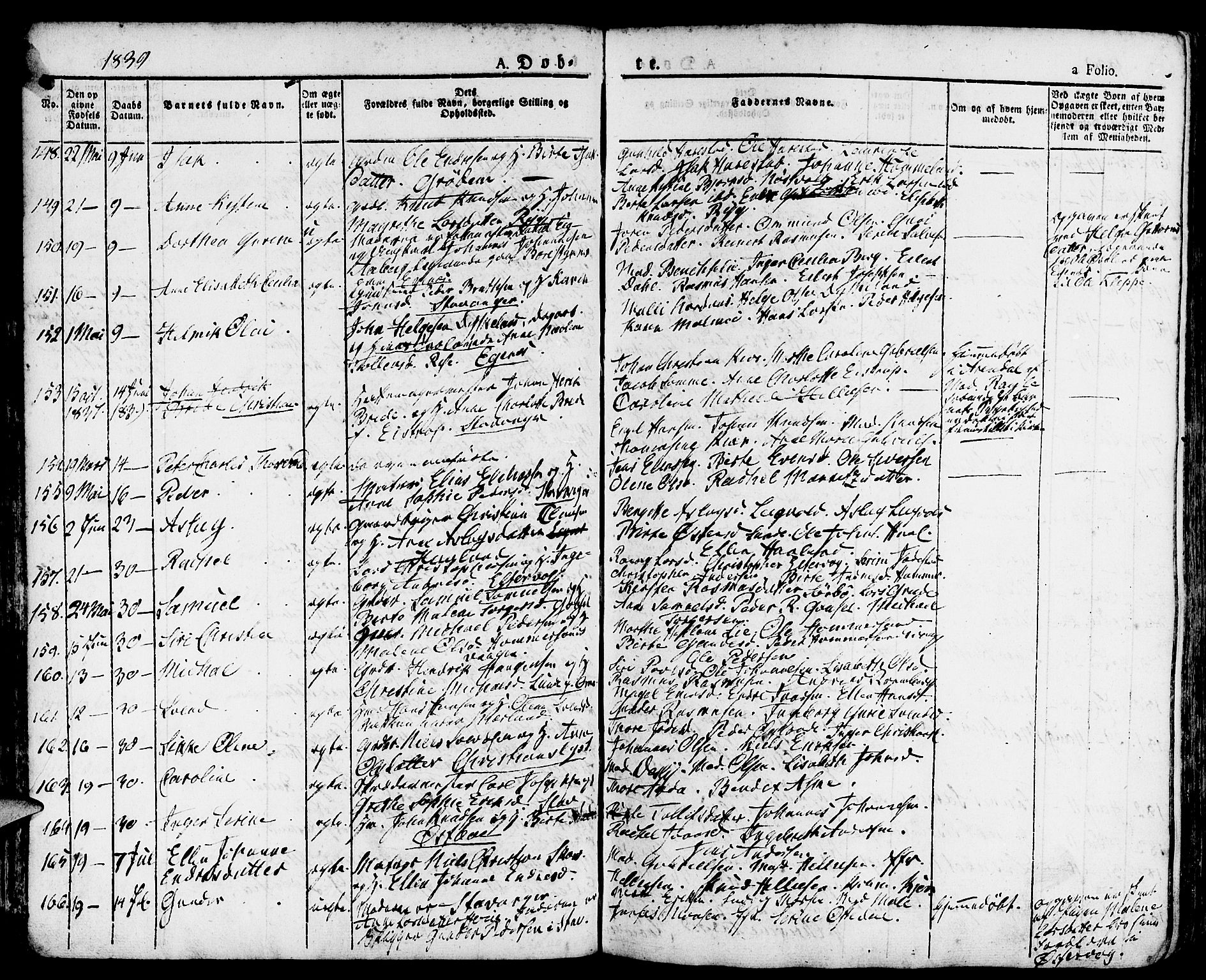 Domkirken sokneprestkontor, AV/SAST-A-101812/001/30/30BA/L0011: Parish register (official) no. A 11, 1832-1856