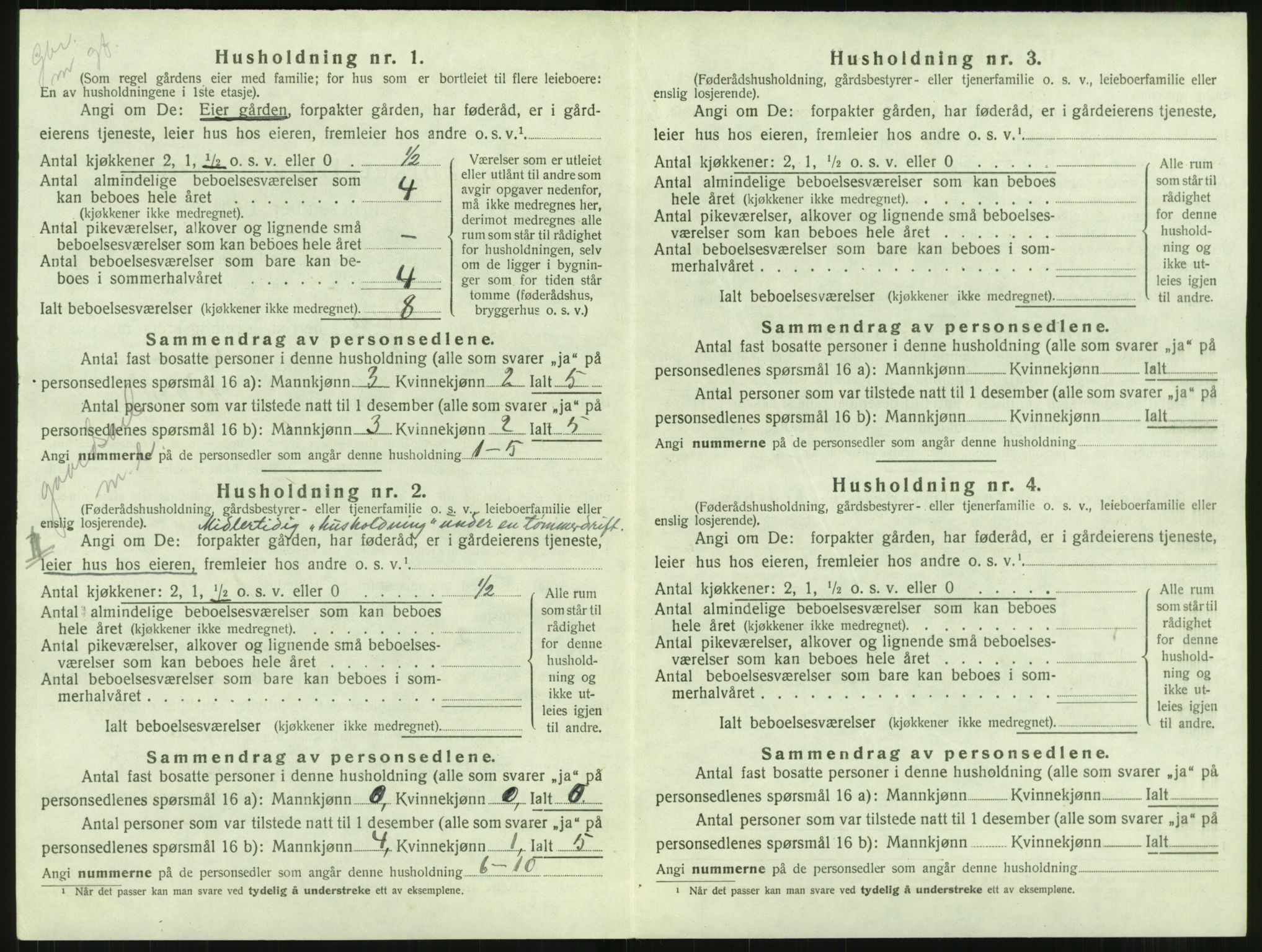 SAT, 1920 census for Aure, 1920, p. 183