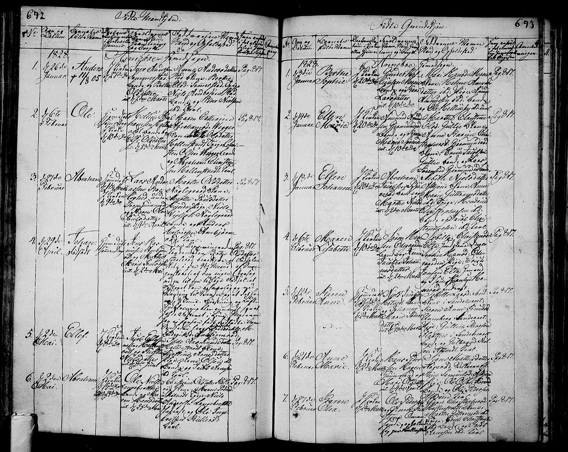 Andebu kirkebøker, SAKO/A-336/F/Fa/L0003: Parish register (official) no. 3 /1, 1803-1828, p. 642-643