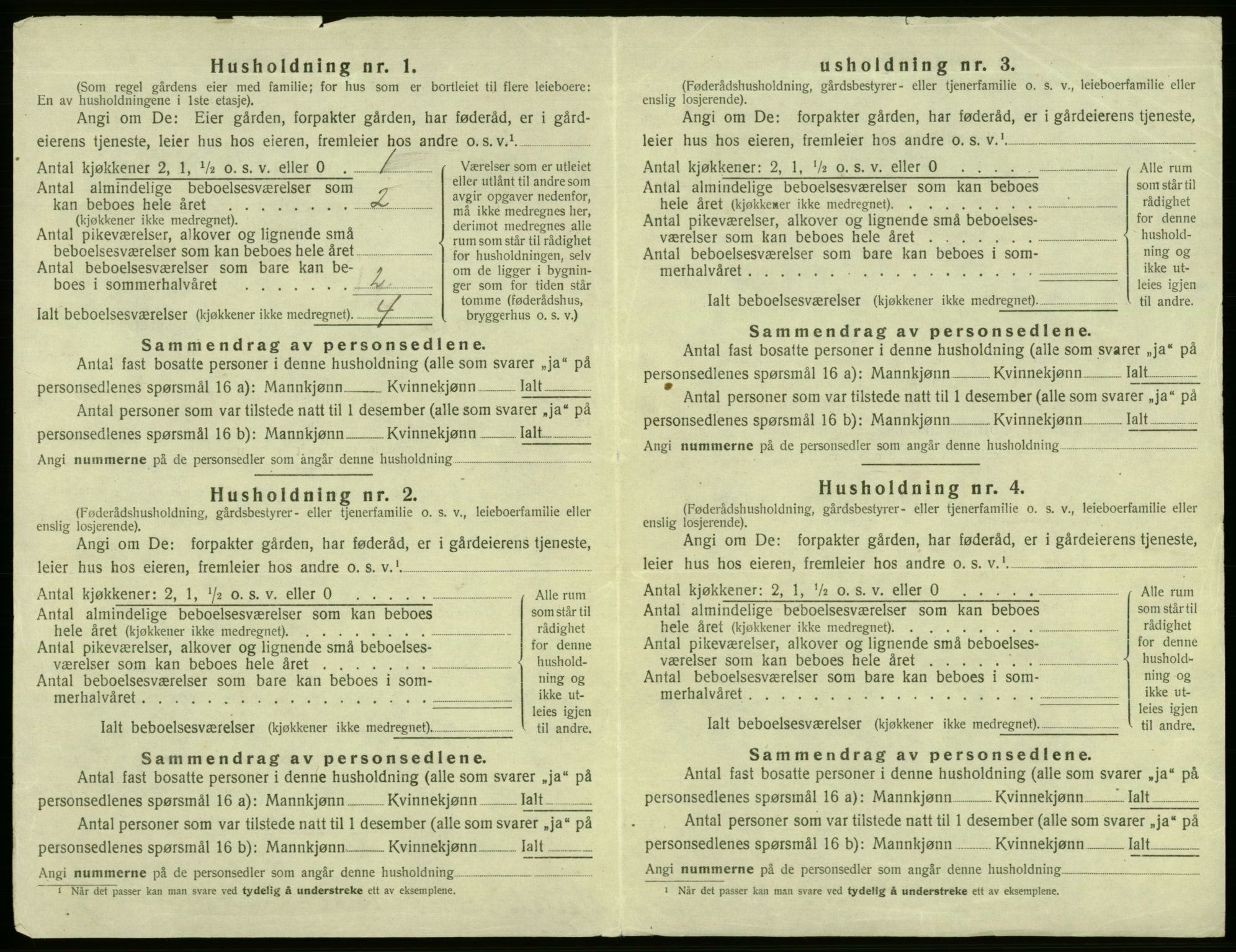 SAB, 1920 census for Fana, 1920, p. 284