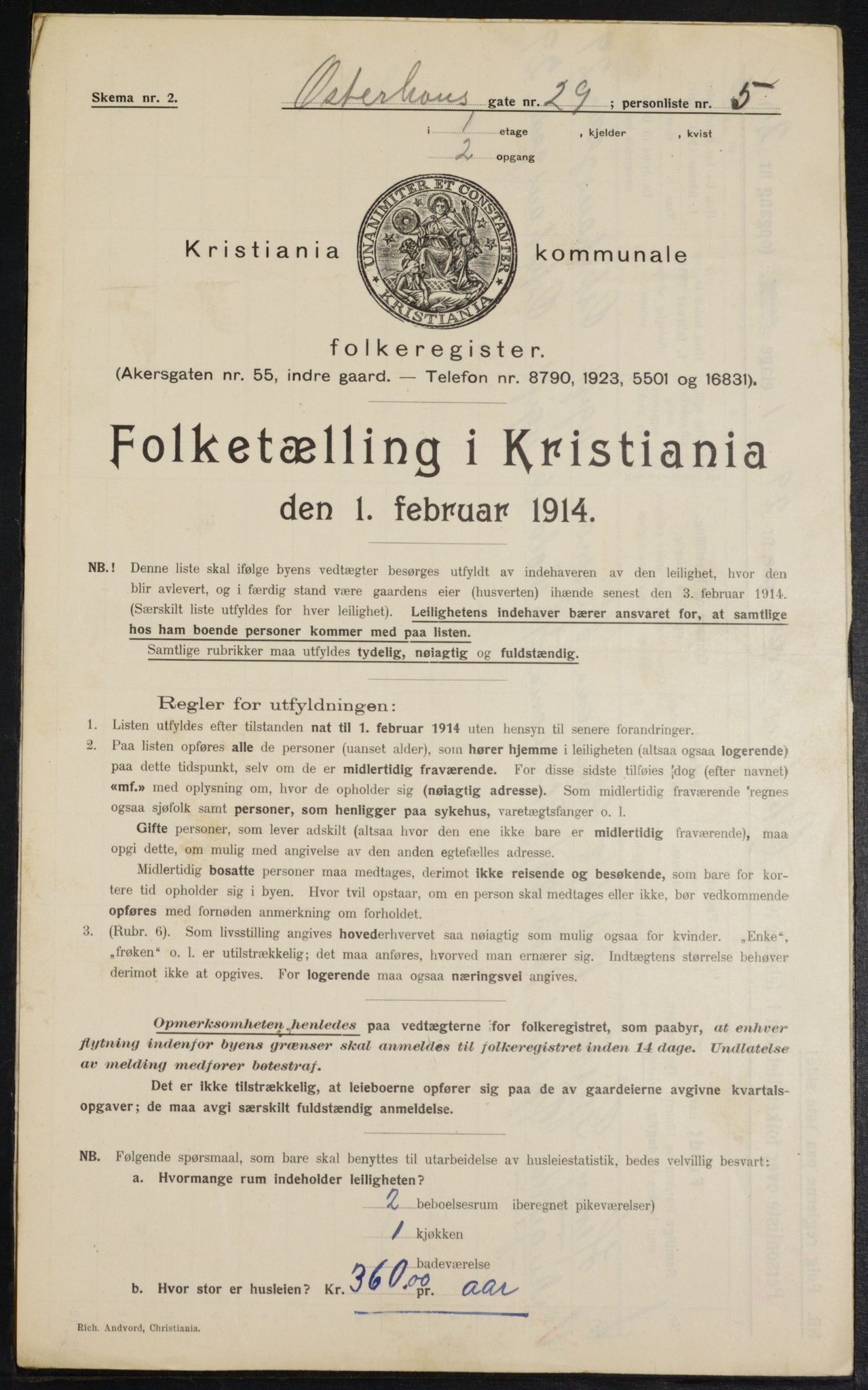 OBA, Municipal Census 1914 for Kristiania, 1914, p. 77817