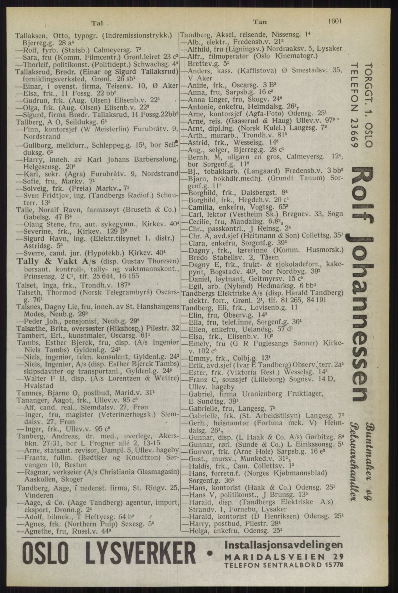 Kristiania/Oslo adressebok, PUBL/-, 1944, p. 1601