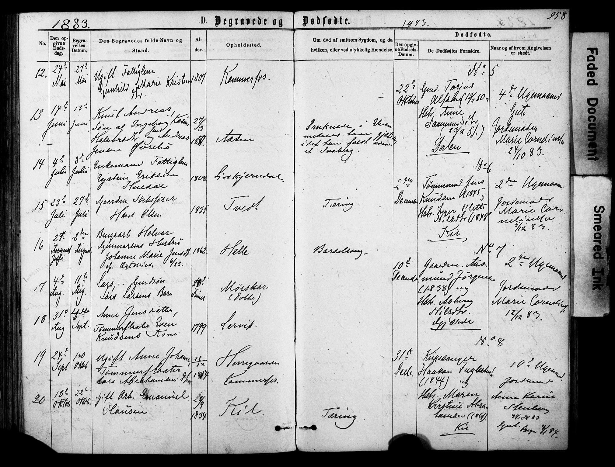 Sannidal kirkebøker, AV/SAKO-A-296/F/Fa/L0014: Parish register (official) no. 14, 1874-1883, p. 258