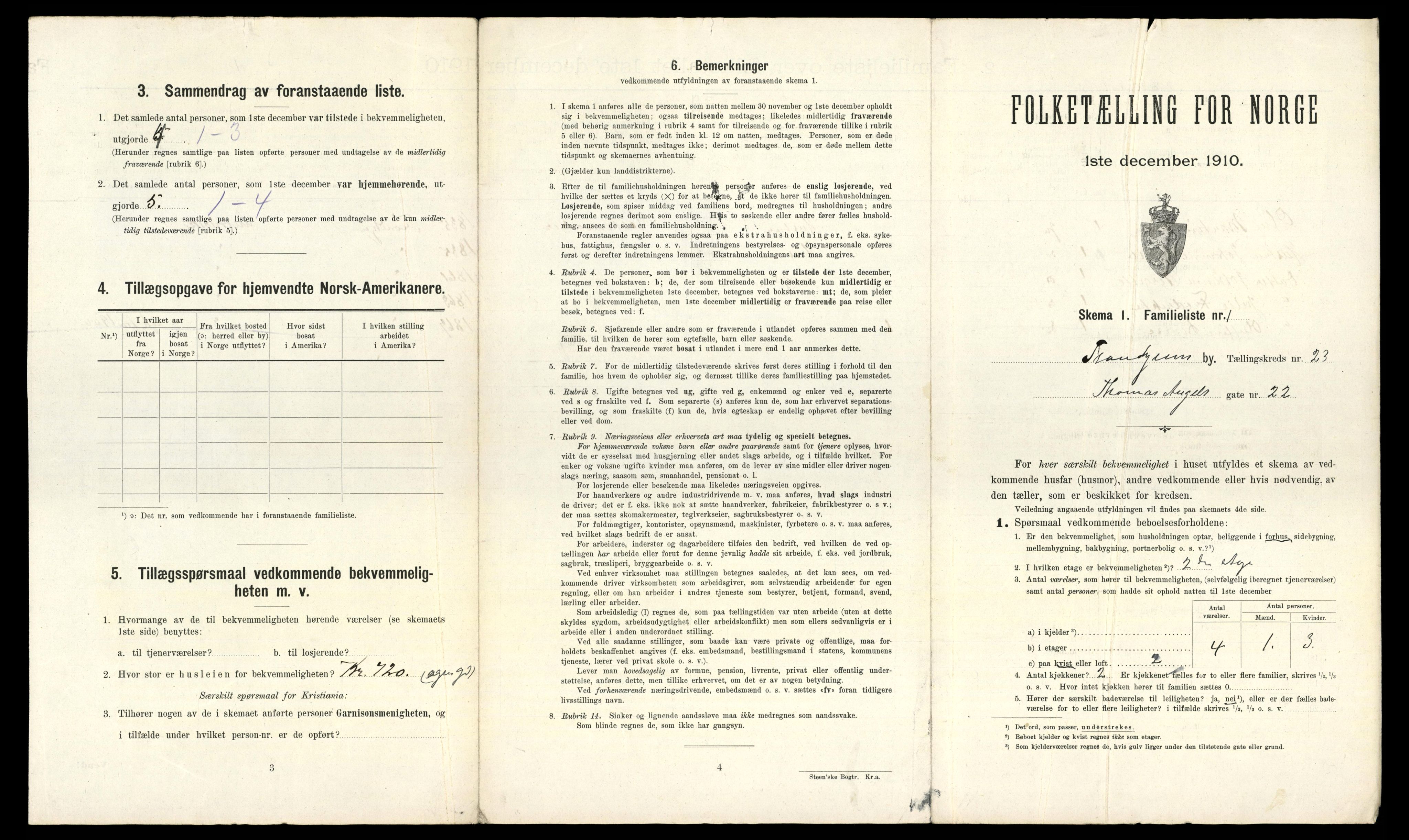 RA, 1910 census for Trondheim, 1910, p. 6389