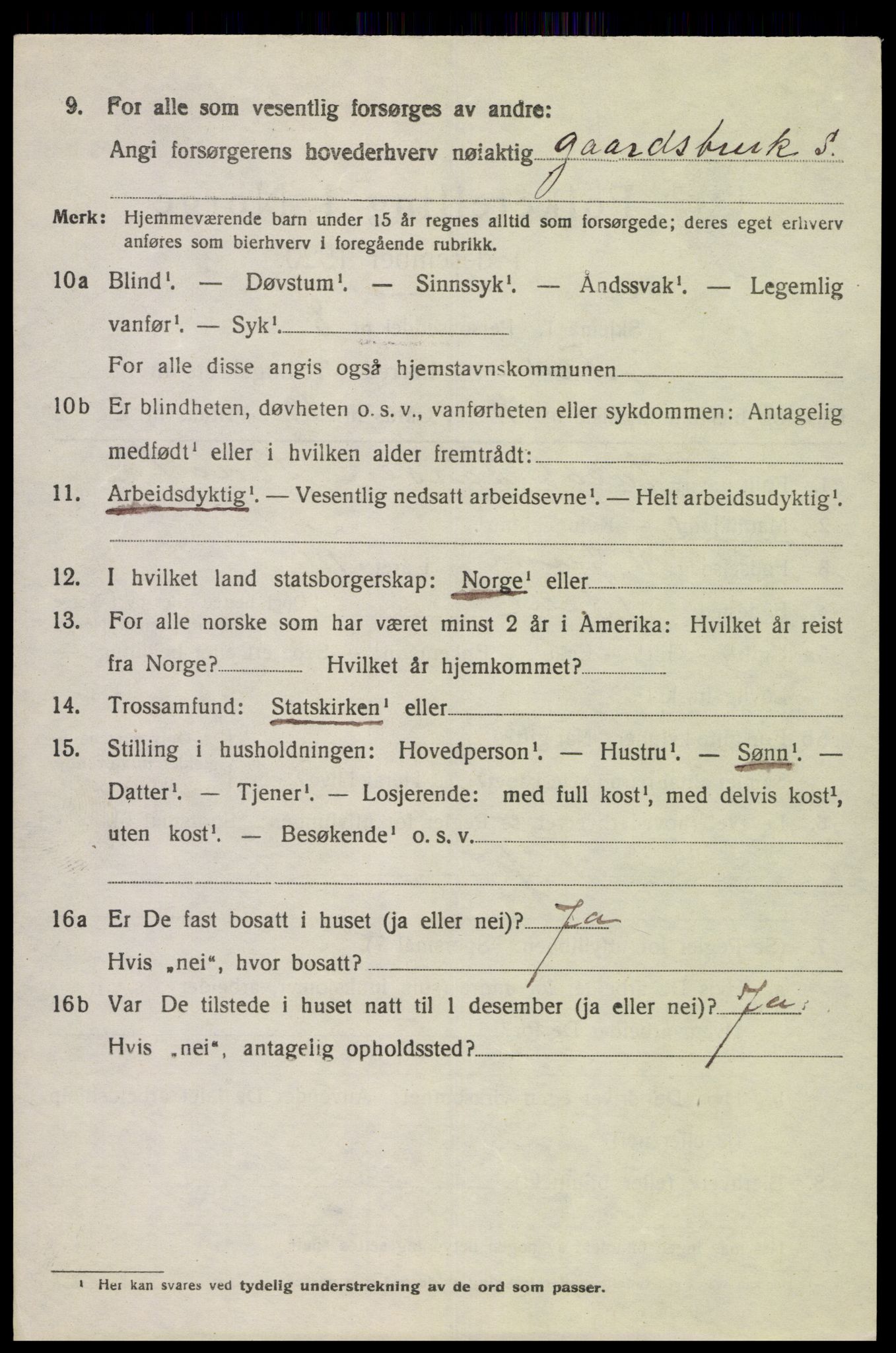 SAK, 1920 census for Feda, 1920, p. 1824