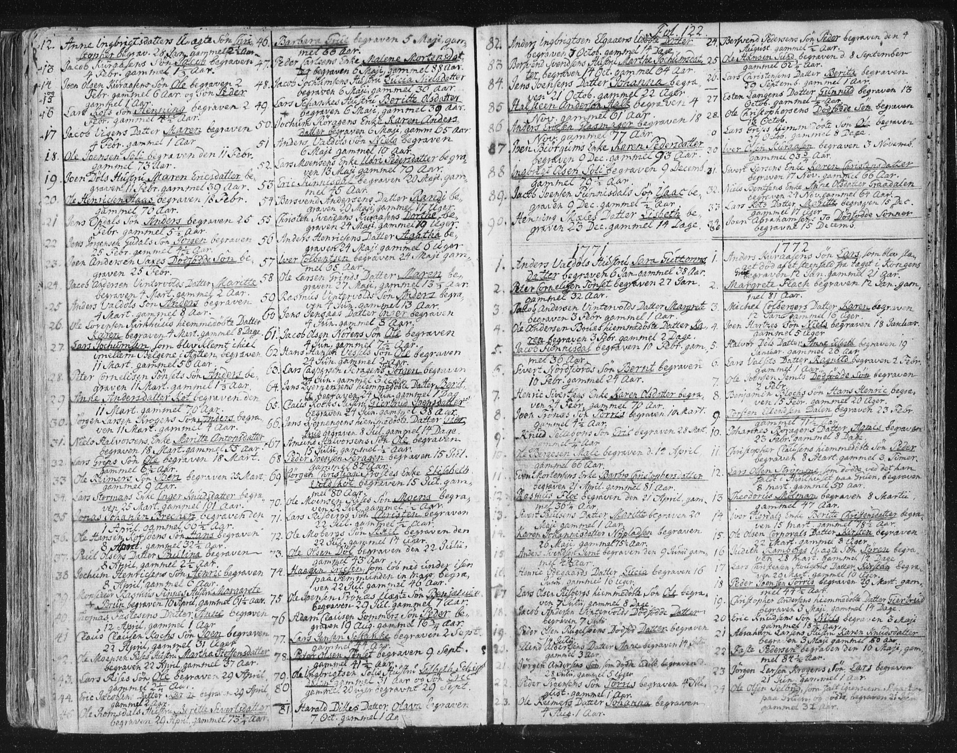 Ministerialprotokoller, klokkerbøker og fødselsregistre - Sør-Trøndelag, SAT/A-1456/681/L0926: Parish register (official) no. 681A04, 1767-1797, p. 122