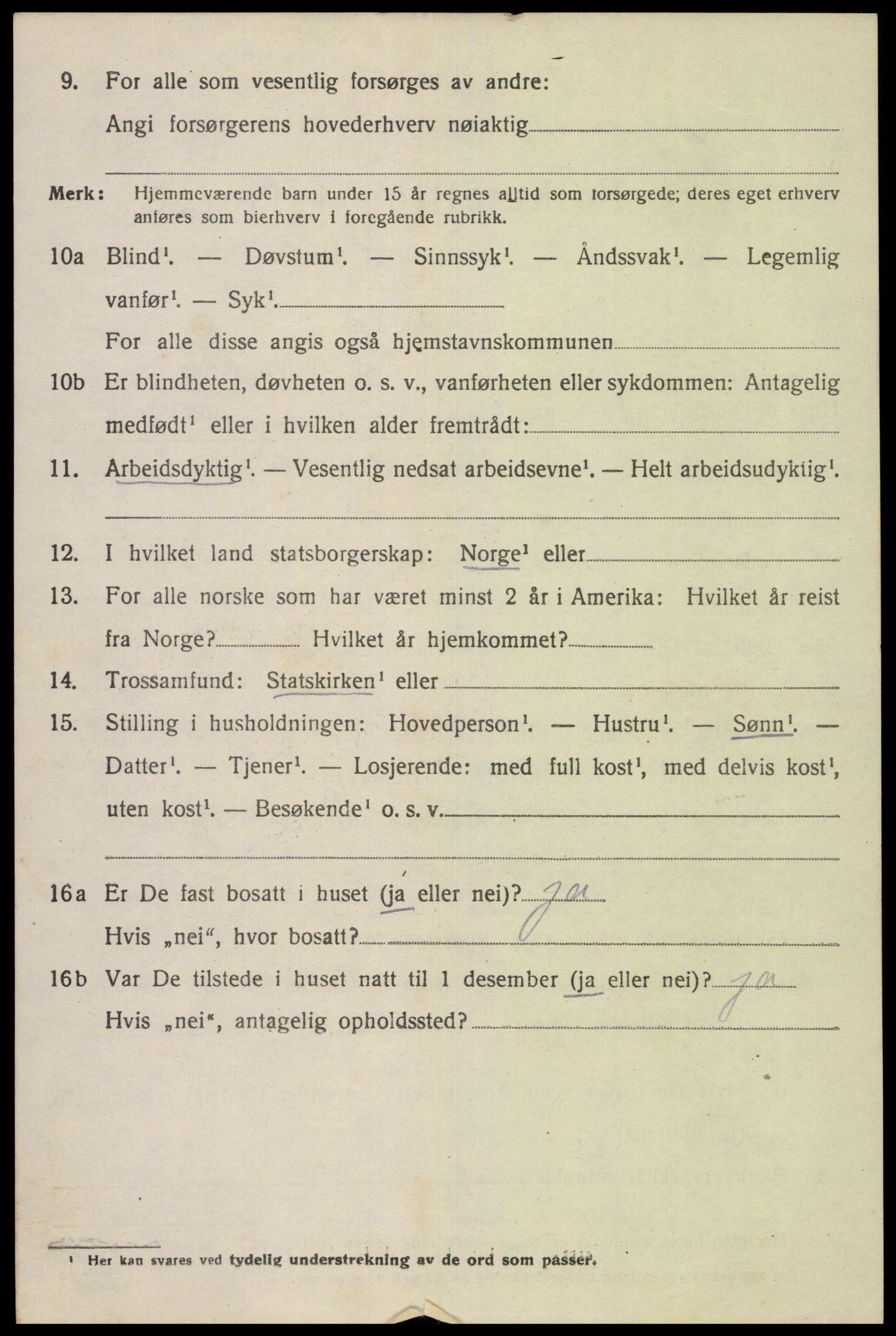 SAK, 1920 census for Øvre Sirdal, 1920, p. 544