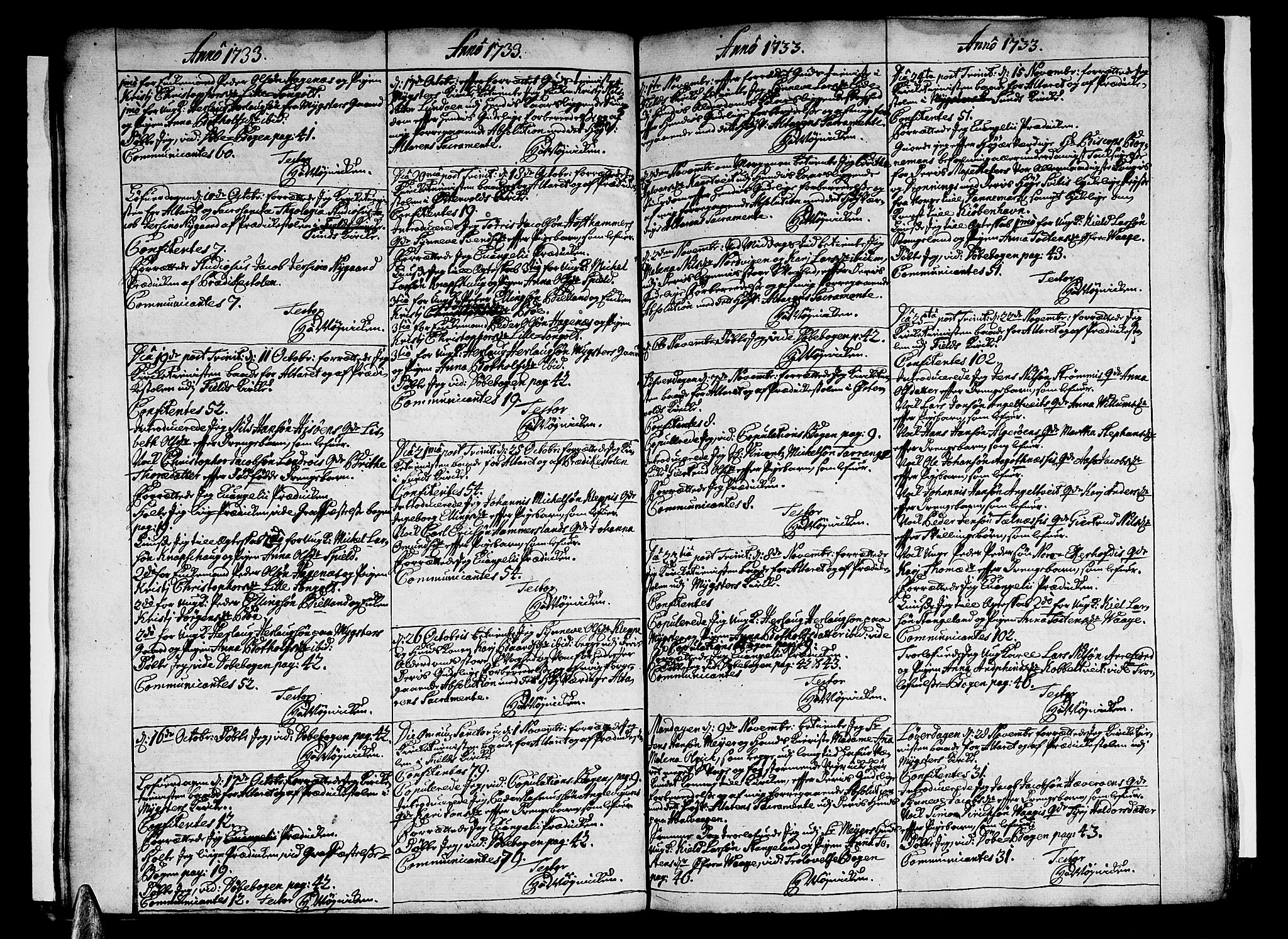 Sund sokneprestembete, AV/SAB-A-99930: Parish register (official) no. A 1, 1729-1740