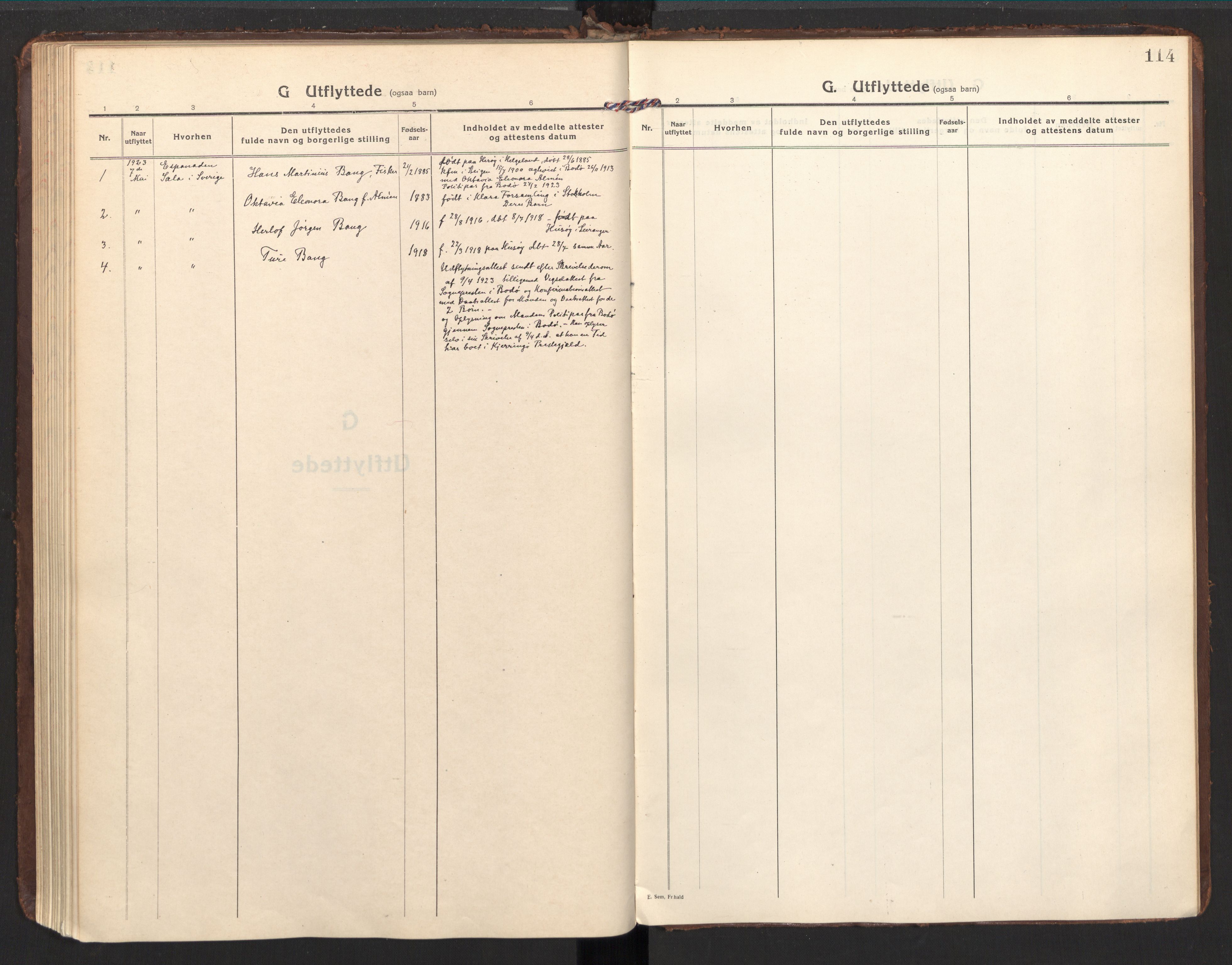 Ministerialprotokoller, klokkerbøker og fødselsregistre - Nordland, SAT/A-1459/857/L0825: Parish register (official) no. 857A05, 1917-1946, p. 114