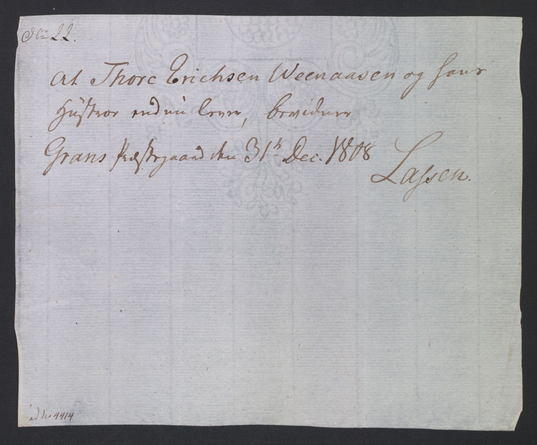 Rentekammeret inntil 1814, Reviderte regnskaper, Fogderegnskap, AV/RA-EA-4092/R19/L1396: Fogderegnskap Toten, Hadeland og Vardal, 1808, p. 169