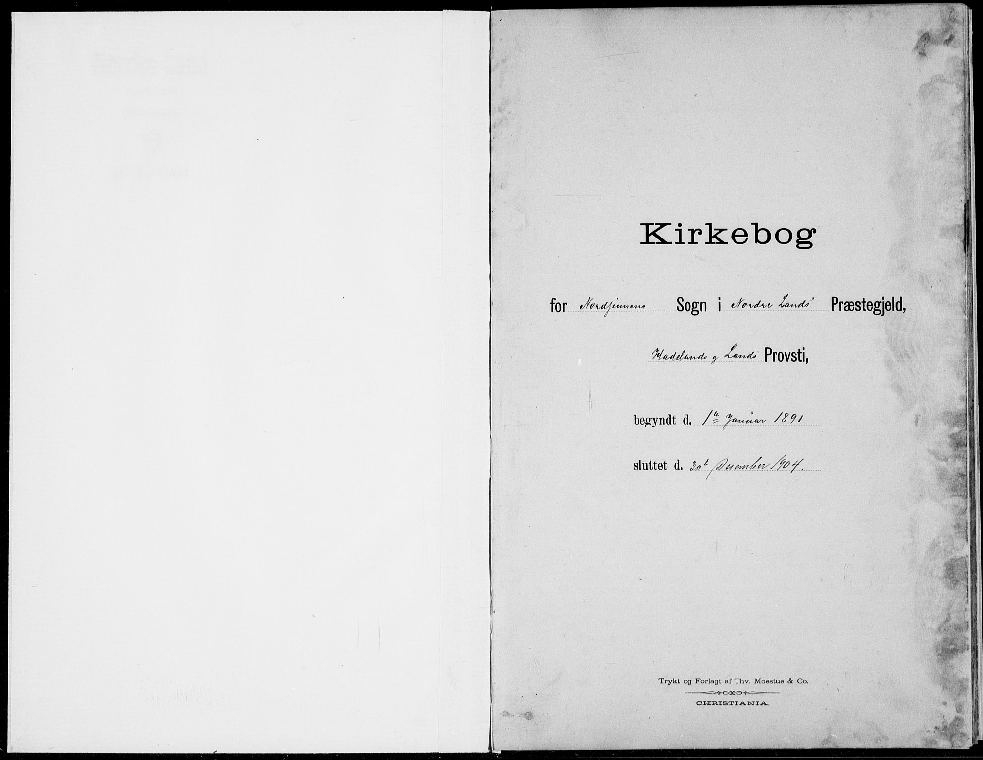 Nordre Land prestekontor, AV/SAH-PREST-124/H/Ha/Hab/L0013: Parish register (copy) no. 13, 1891-1904