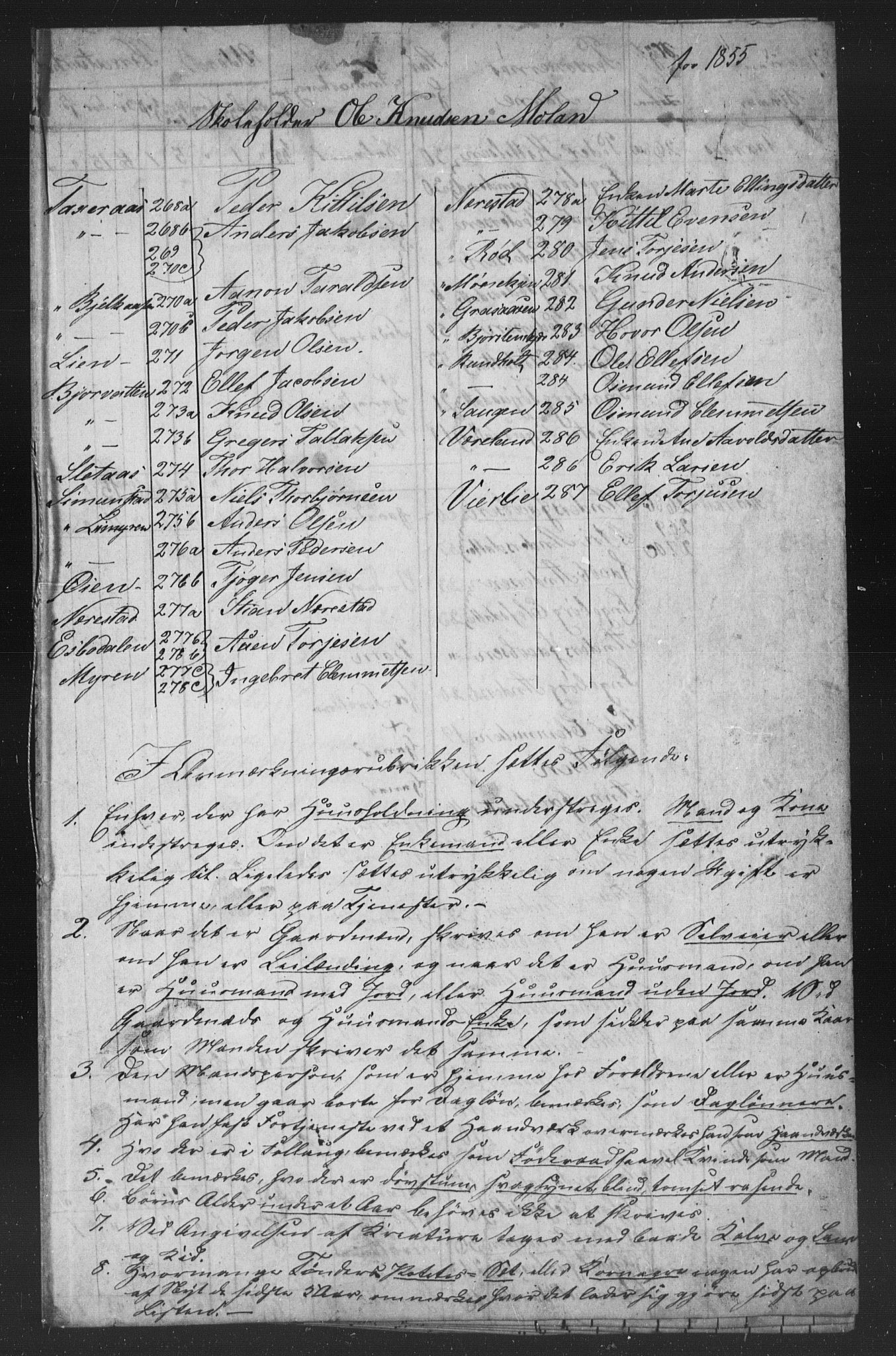 , Census 1855 for Gjerstad, 1855, p. 78