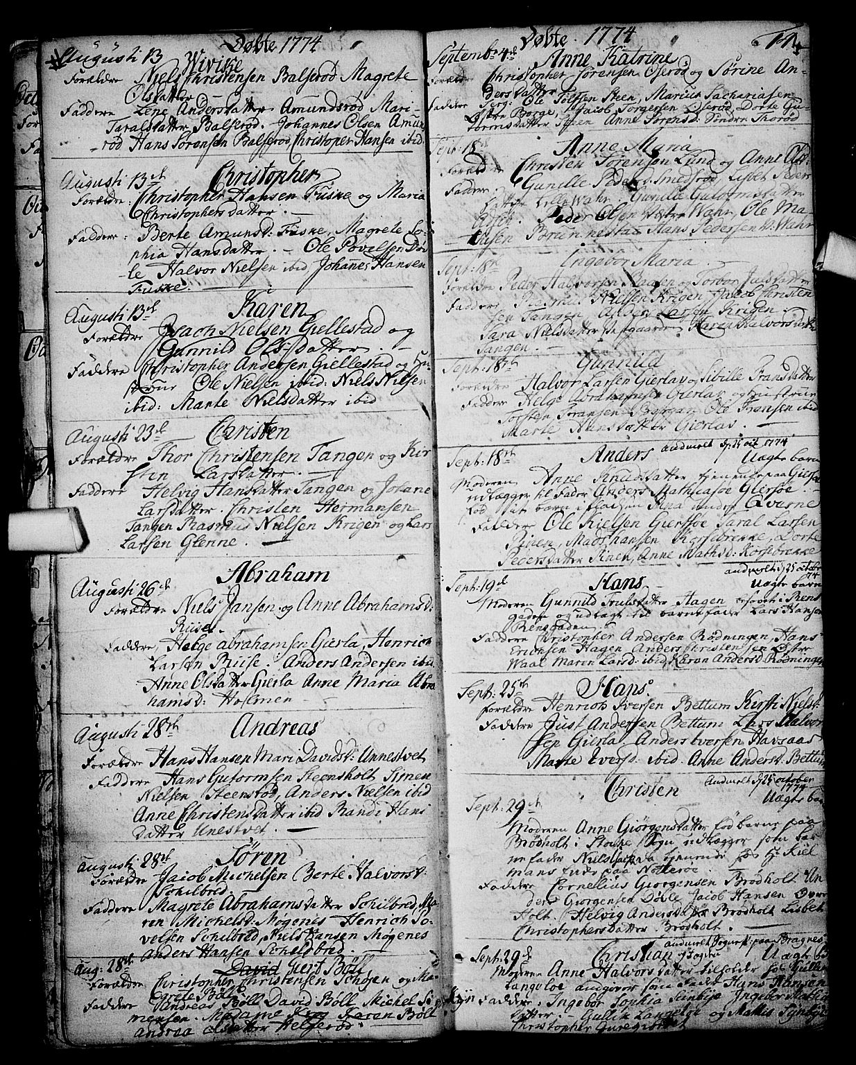 Stokke kirkebøker, SAKO/A-320/F/Fa/L0003: Parish register (official) no. I 3, 1771-1803, p. 14